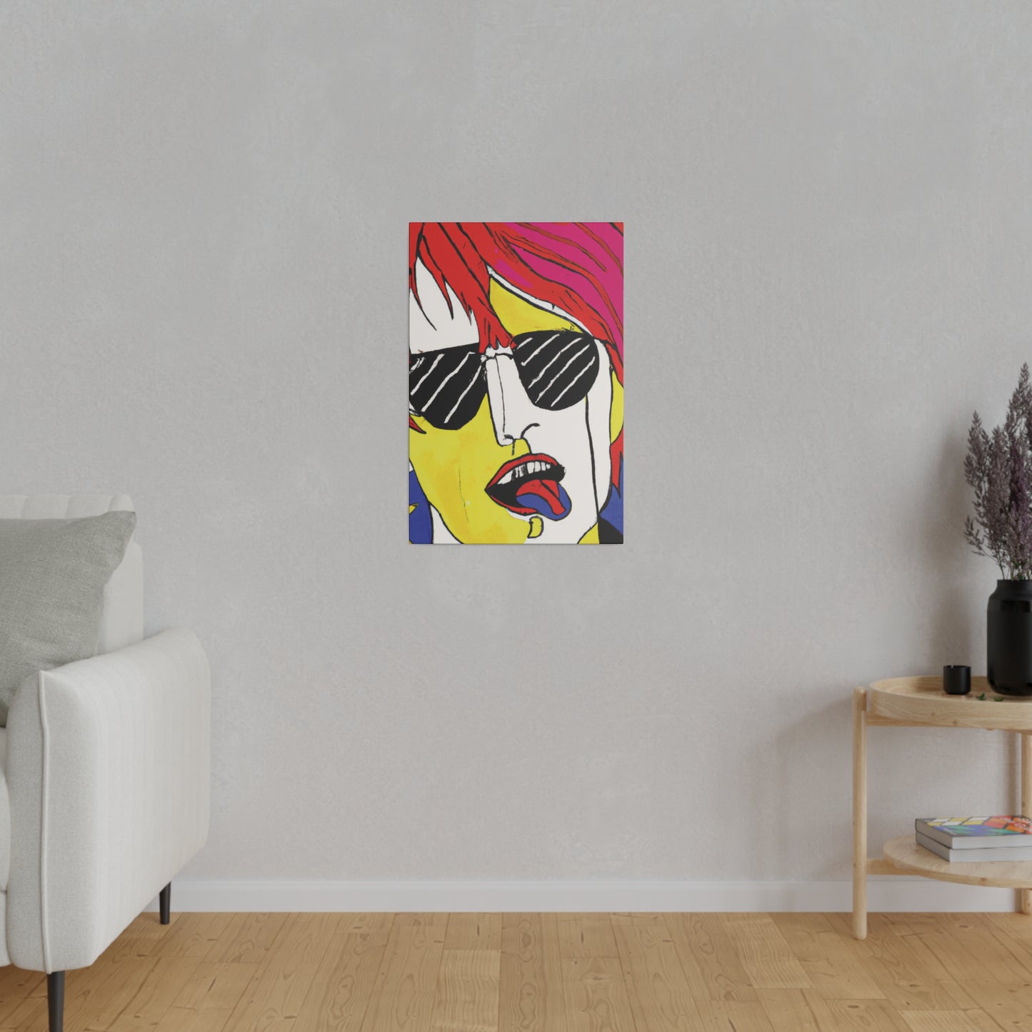 4488Q - Rockstar Painting Print | Face | Abstract | Poster | Home Decor | Wall Art | Music Art | Canvas