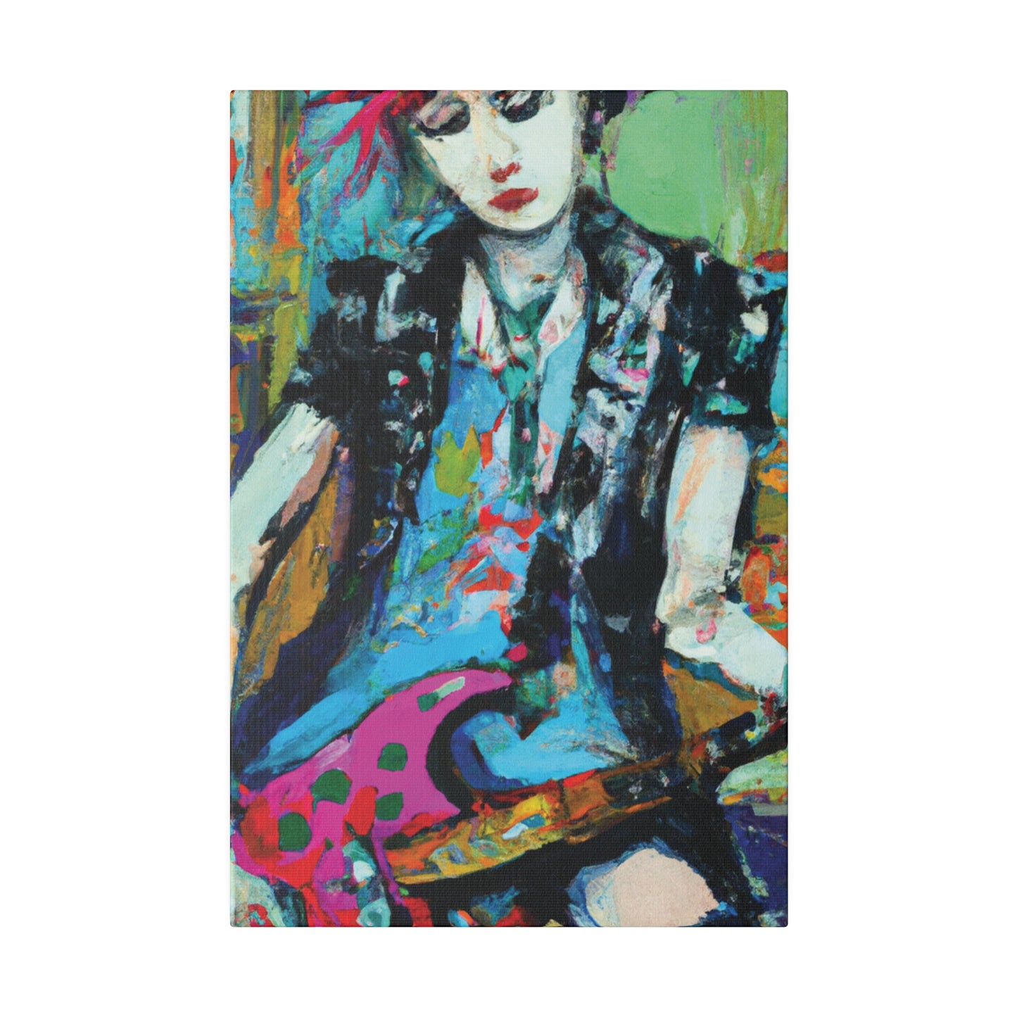 8725A - Rockstar Oil Painting Style Print | Poster | Home Decor | Wall Art | Music Art | Canvas