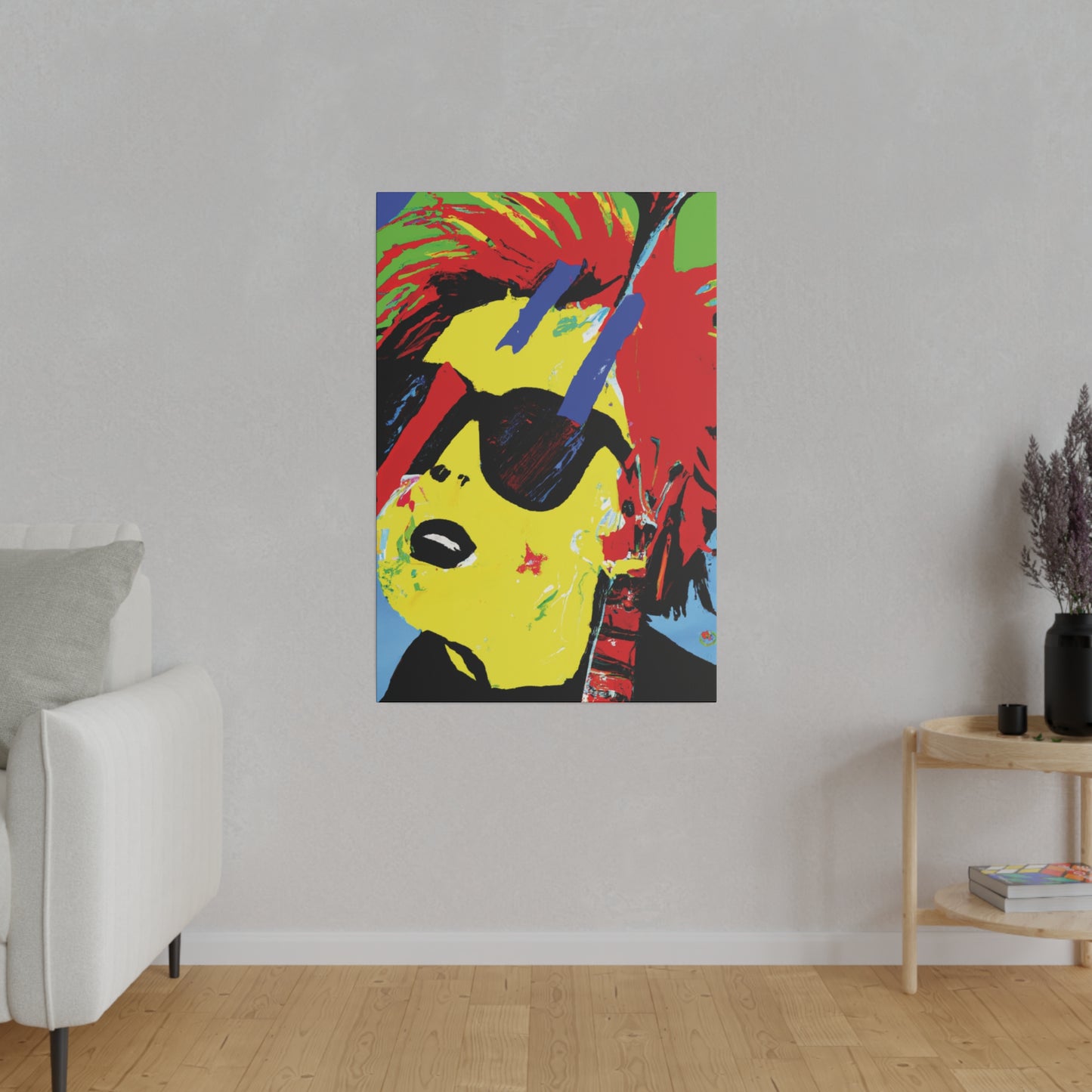 7482U - Rockstar Painting Print | Face | Abstract | Poster | Home Decor | Wall Art | Music Art | Canvas