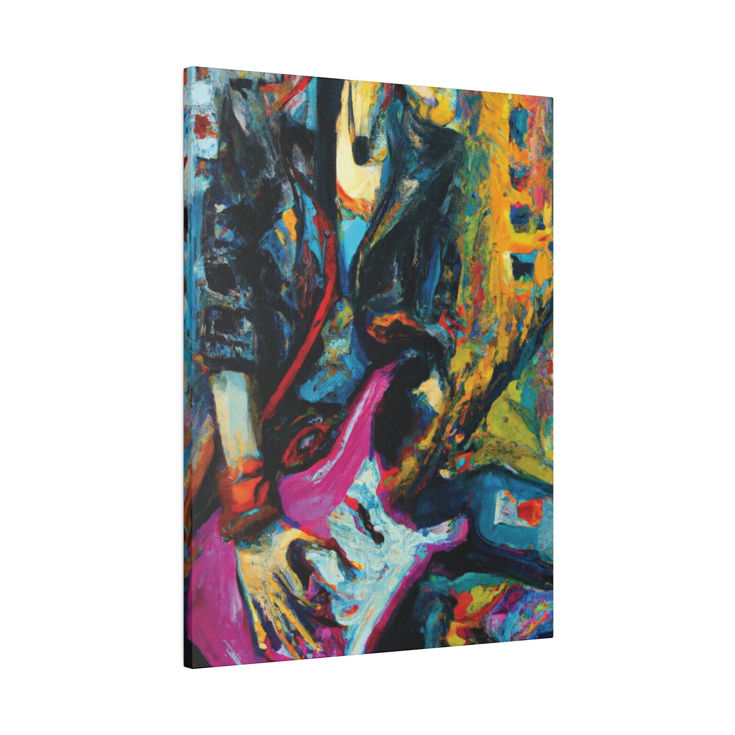 6873X - Rockstar Oil Painting Style Print | Poster | Home Decor | Wall Art | Music Art | Canvas