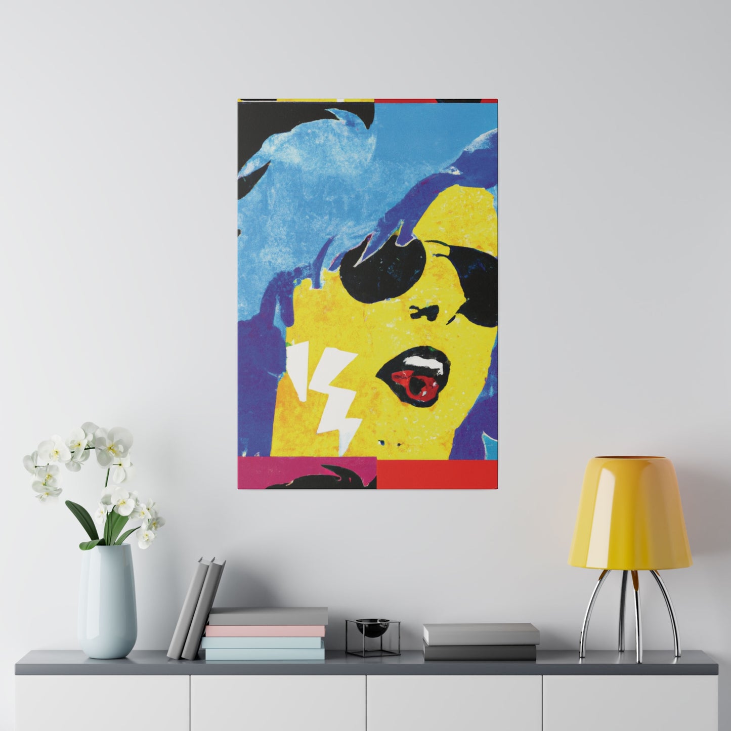 7517Q - Rockstar Painting Print | Face | Abstract | Poster | Home Decor | Wall Art | Music Art | Canvas