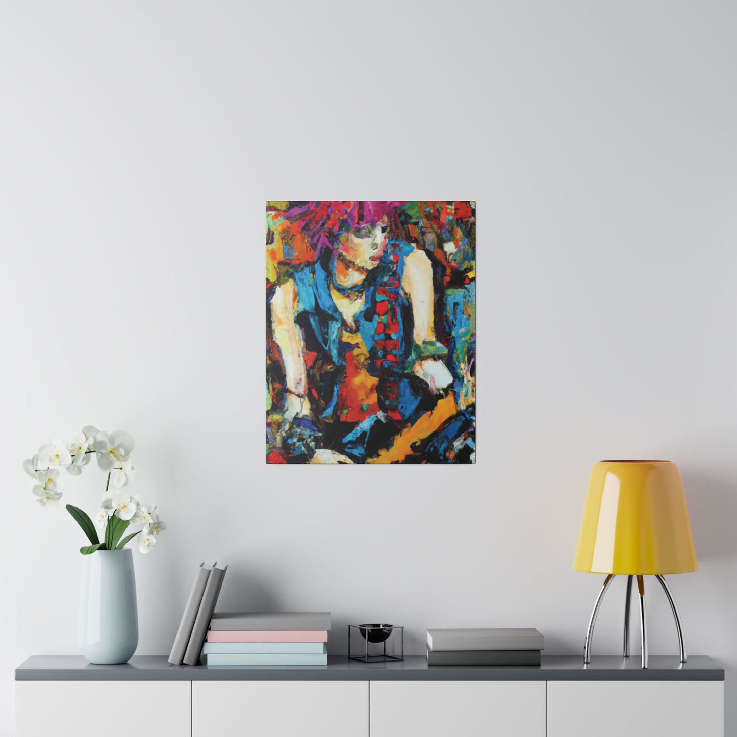 5373K - Rockstar Oil Painting Style Print | Poster | Home Decor | Wall Art | Music Art | Canvas