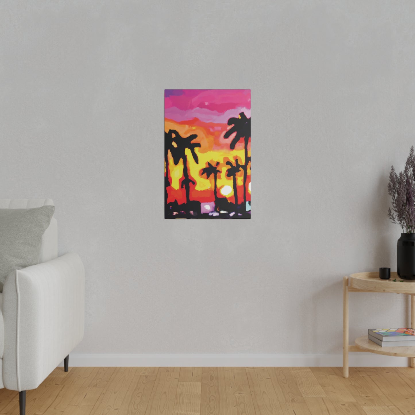 7893K - Miami Beach Sunset Painting Print | Miami | Beach | Sunset | Poster | Home Decor | Wall Art | Canvas