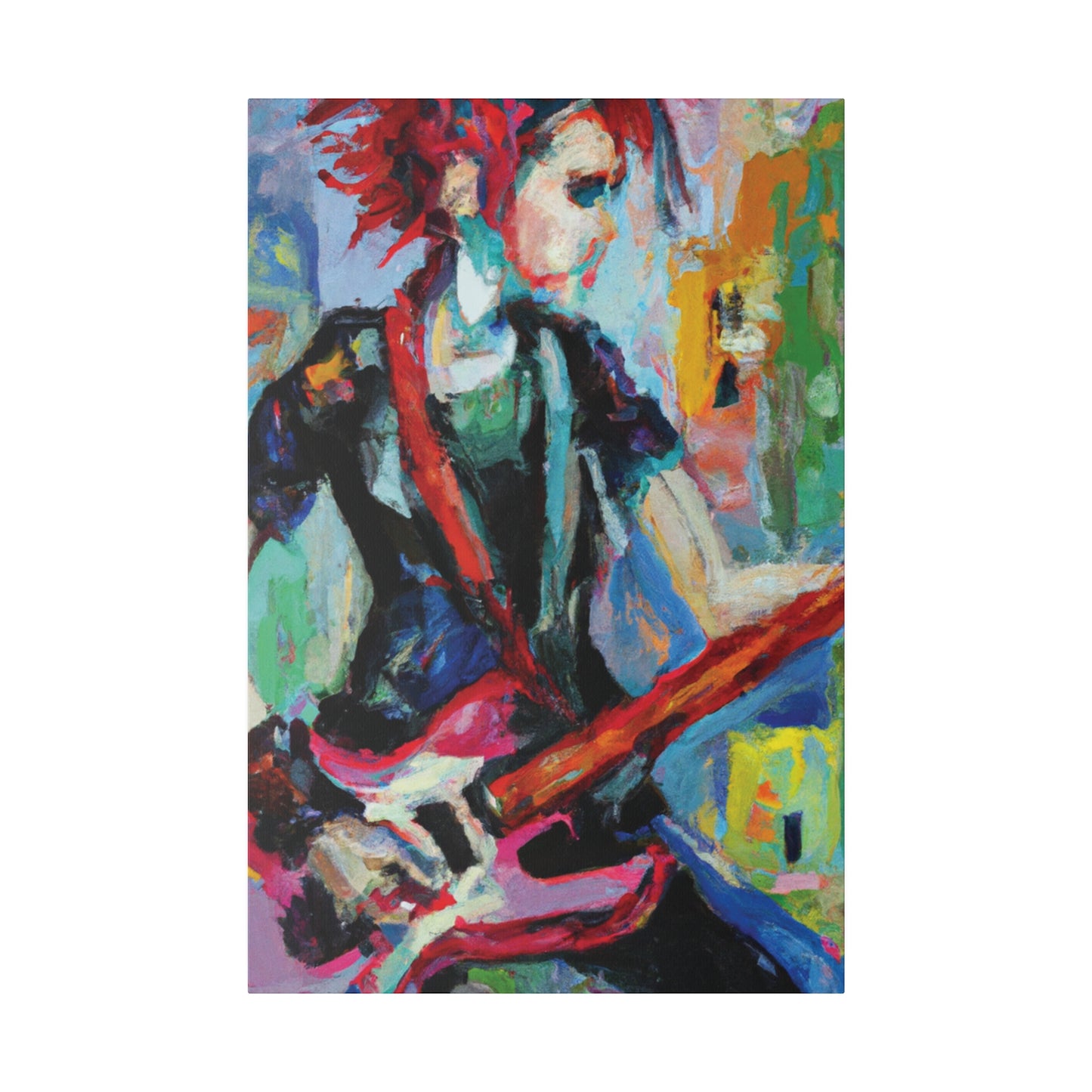 7837X - Rockstar Oil Painting Style Print | Poster | Home Decor | Wall Art | Music Art | Canvas