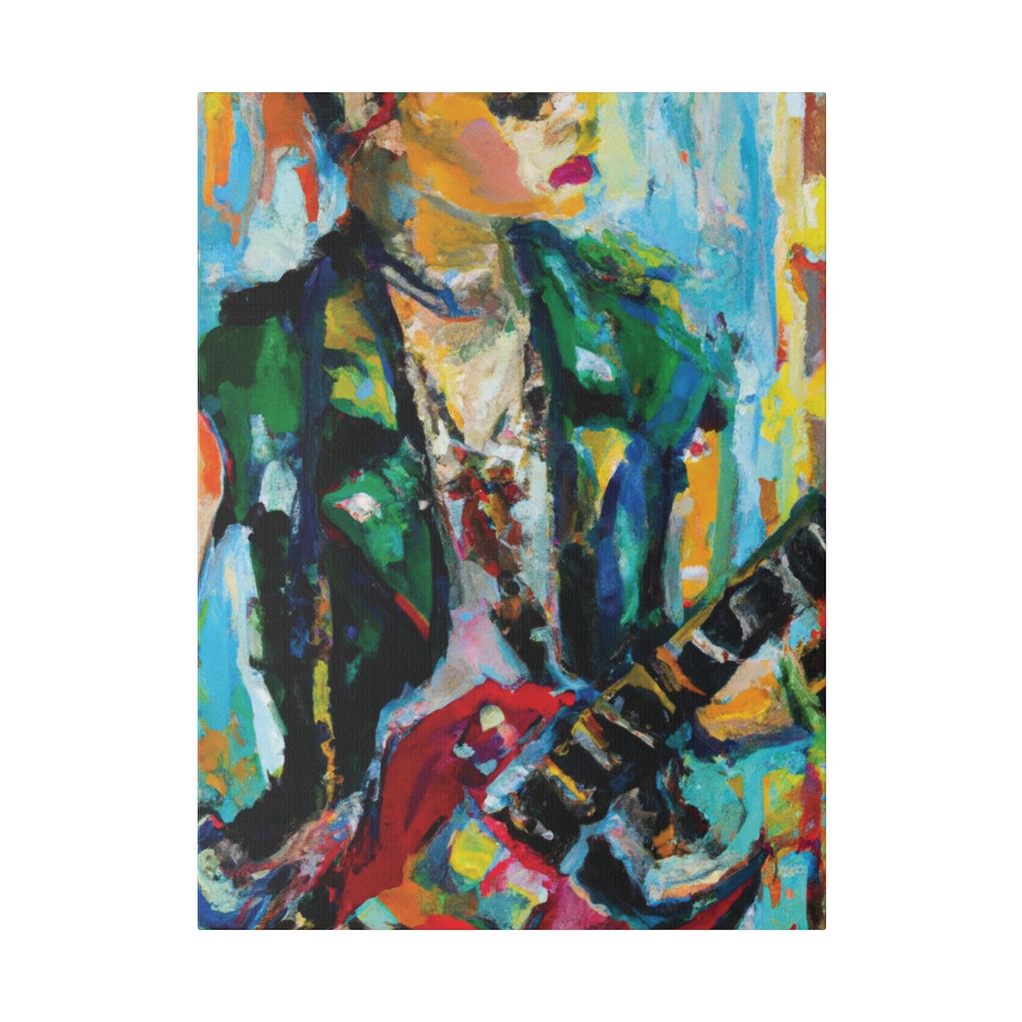 8554D - Rockstar Oil Painting Style Print | Poster | Home Decor | Wall Art | Music Art | Canvas