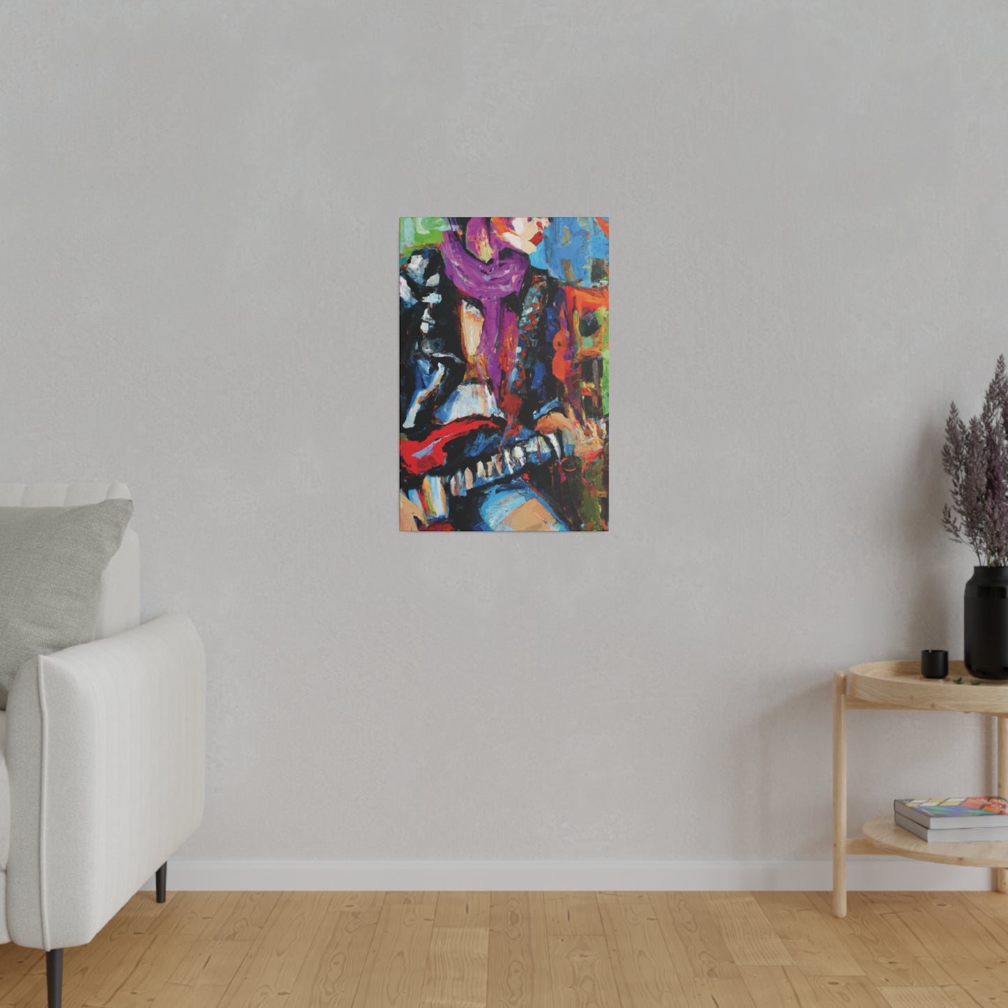 6696F - Rockstar Oil Painting Style Print | Poster | Home Decor | Wall Art | Music Art | Canvas