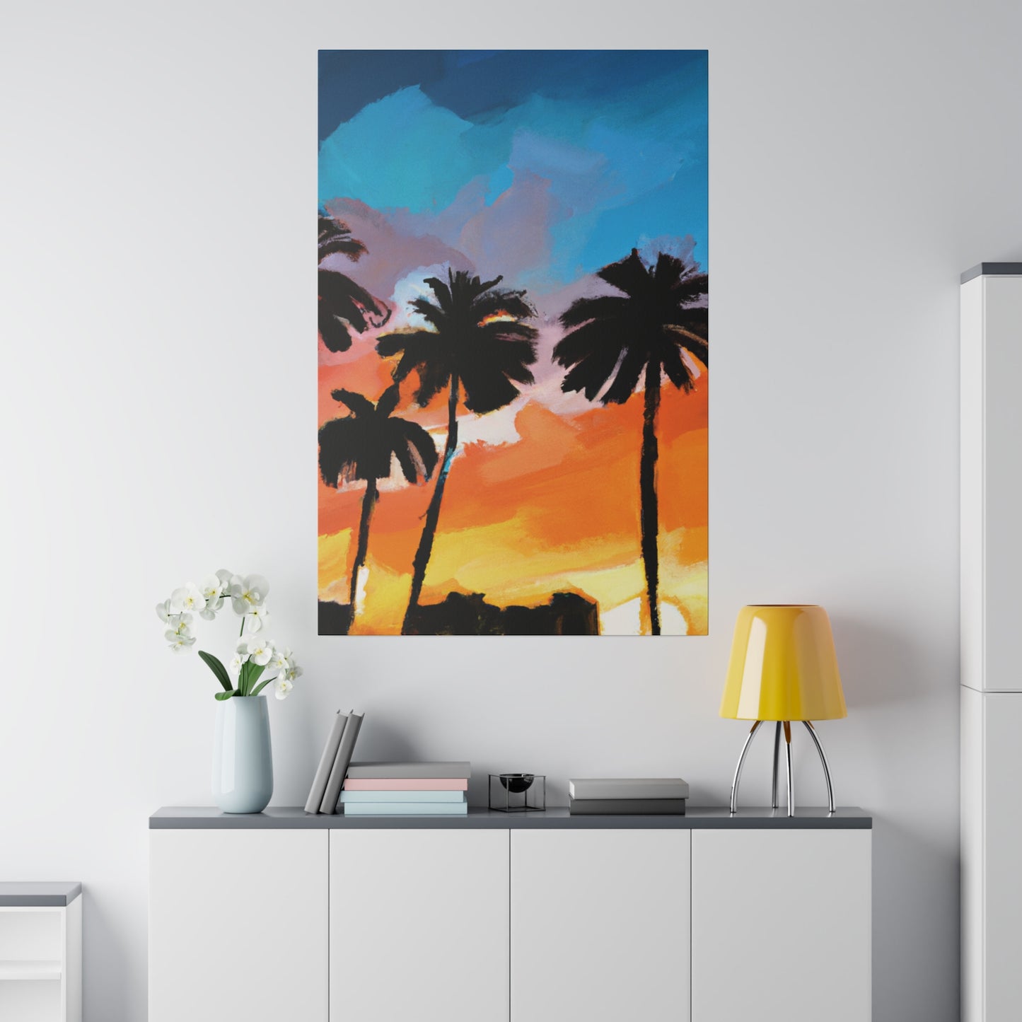 7010V - Miami Beach Sunset Painting Print | Miami | Beach | Sunset | Poster | Home Decor | Wall Art | Canvas