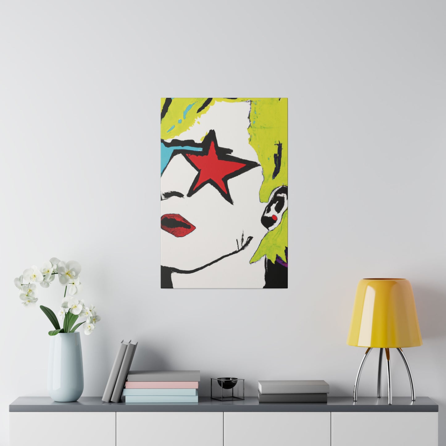 6352S - Rockstar Painting Print | Face | Abstract | Poster | Home Decor | Wall Art | Music Art | Canvas