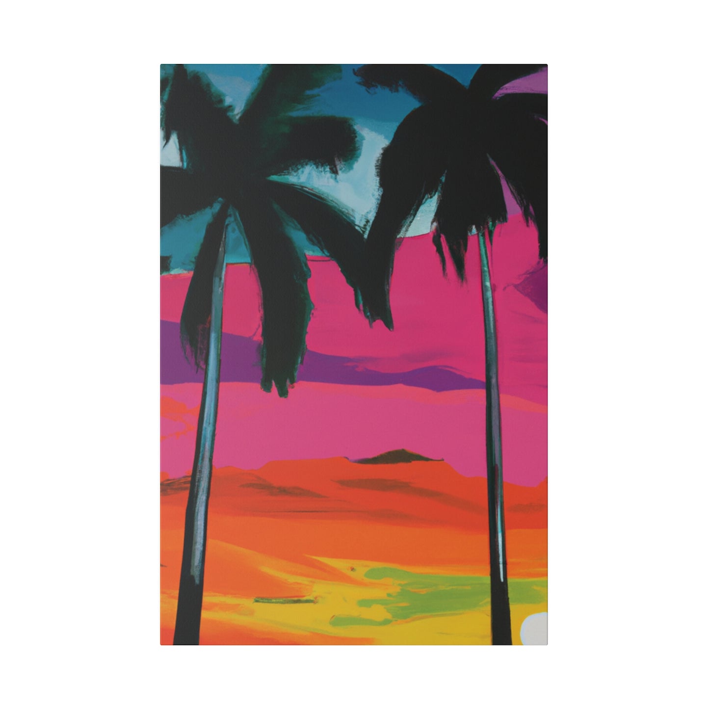 9027A - Miami Beach Sunset Painting Print | Miami | Beach | Sunset | Poster | Home Decor | Wall Art | Canvas