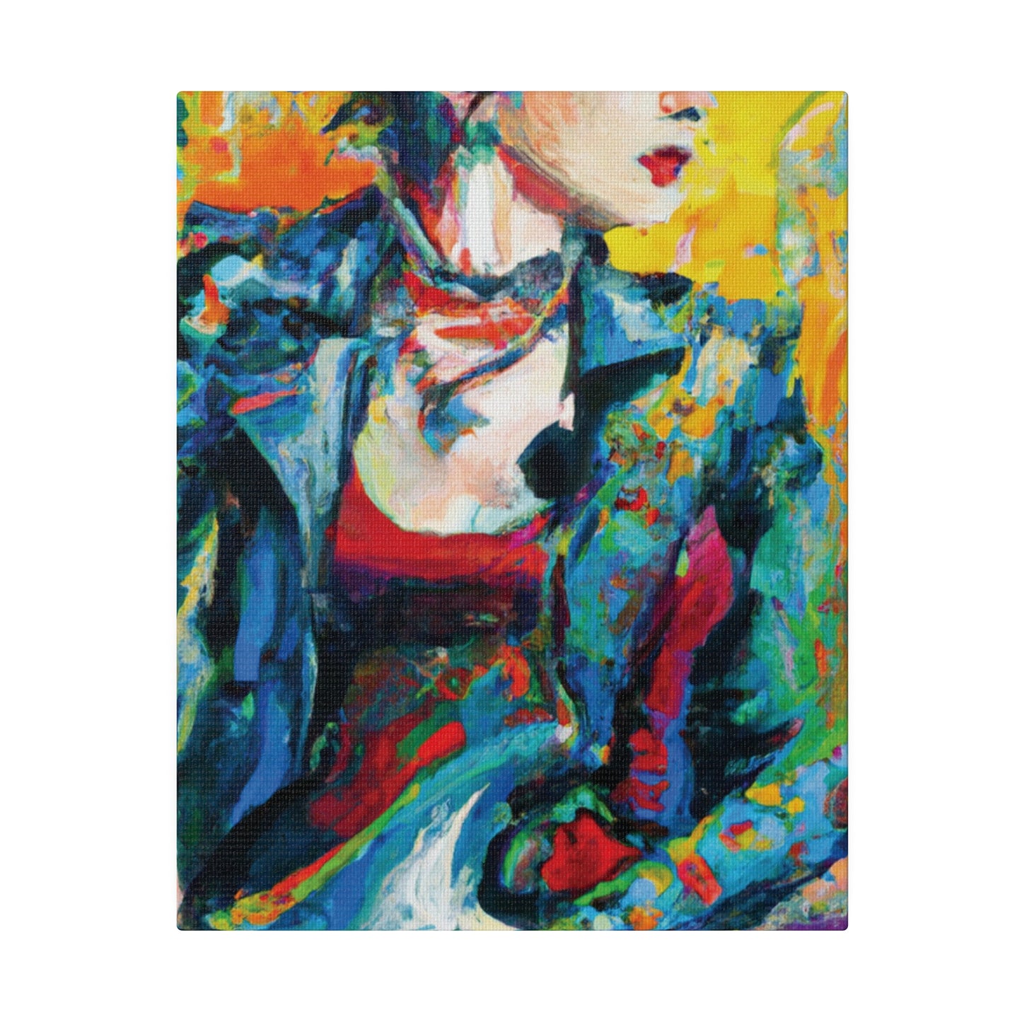 9075K - Rockstar Oil Painting Style Print | Poster | Home Decor | Wall Art | Music Art | Canvas