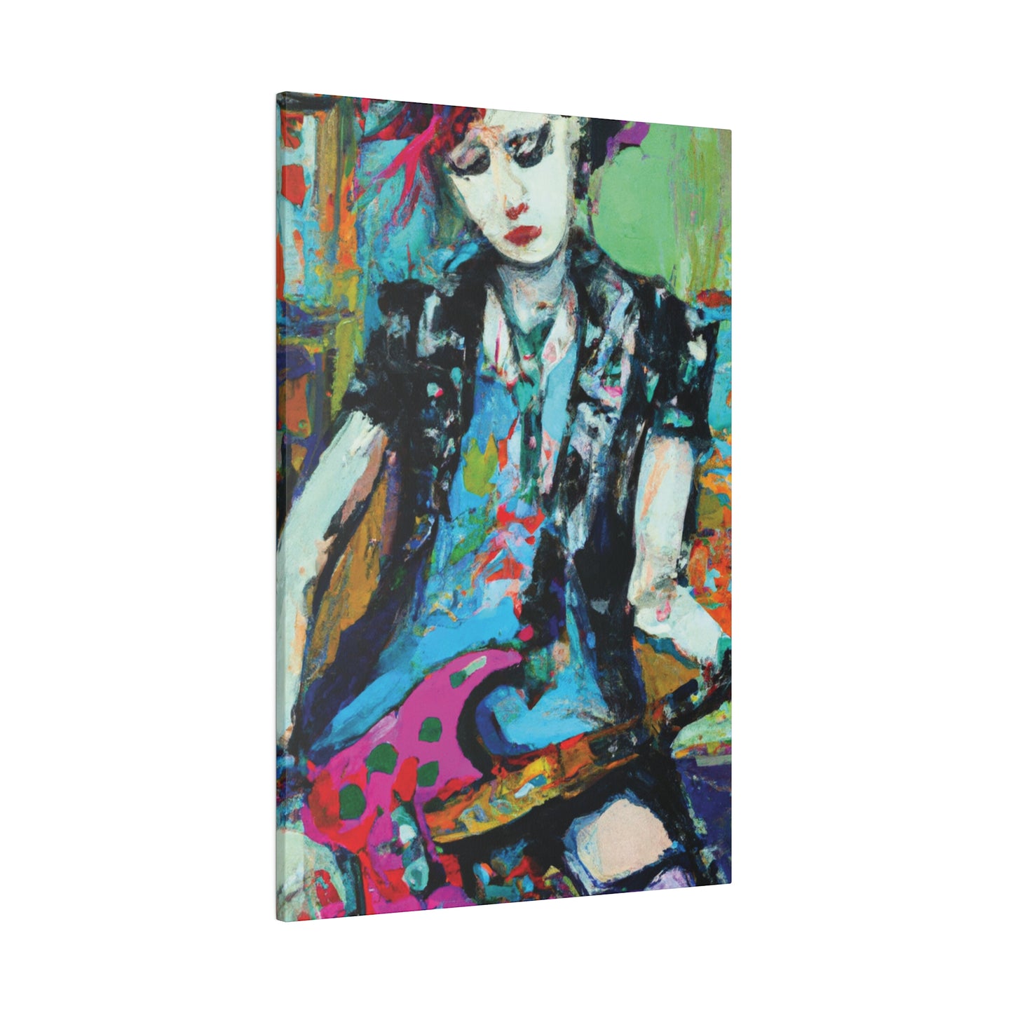 8725A - Rockstar Oil Painting Style Print | Poster | Home Decor | Wall Art | Music Art | Canvas