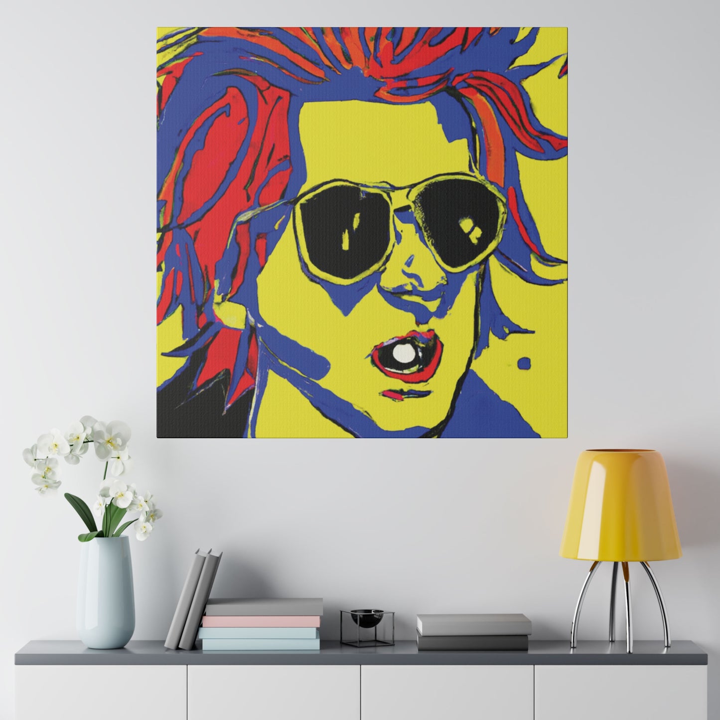 7446Z - Rockstar Painting Print | Face | Abstract | Poster | Home Decor | Wall Art | Music Art | Canvas