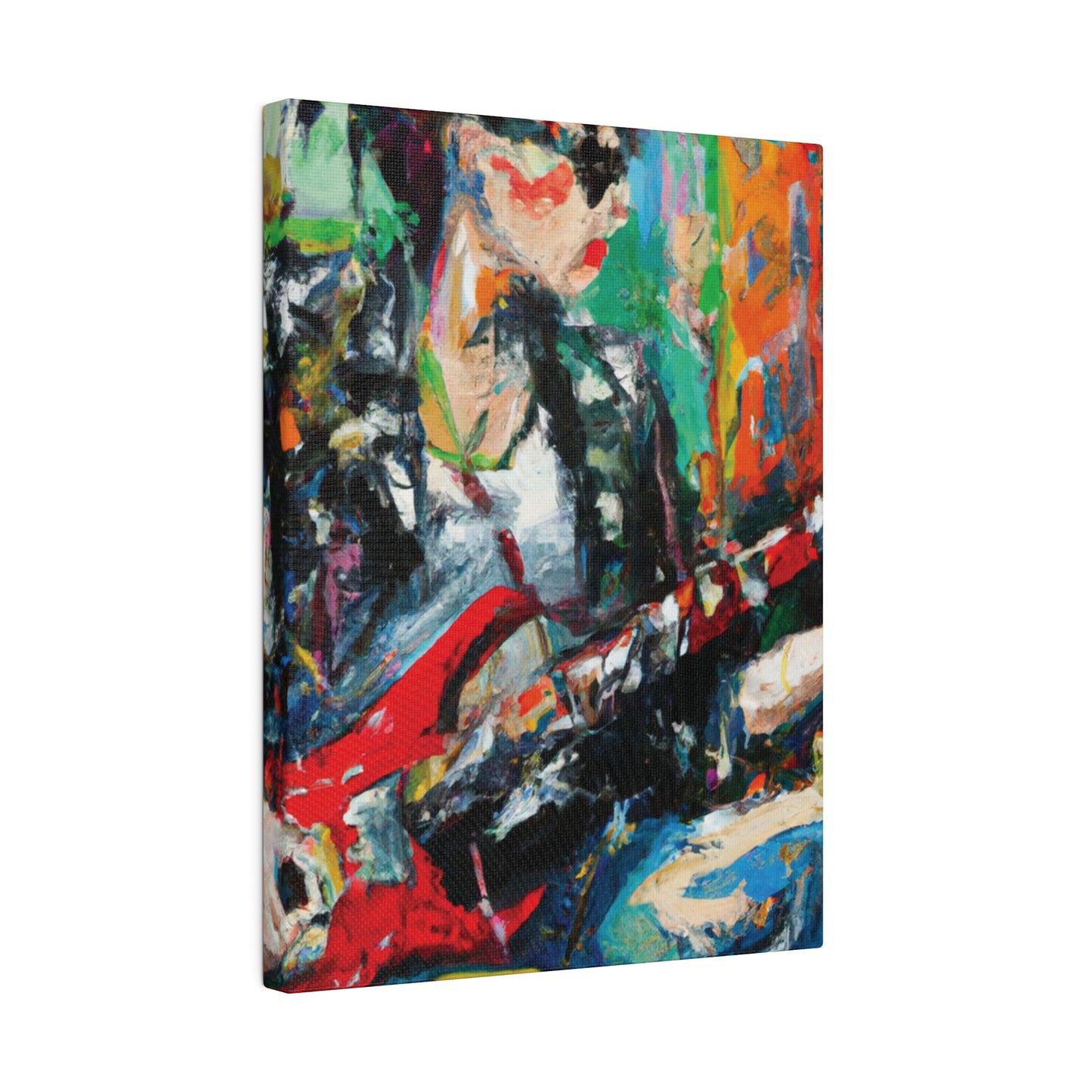 8390L - Rockstar Oil Painting Style Print | Poster | Home Decor | Wall Art | Music Art | Canvas