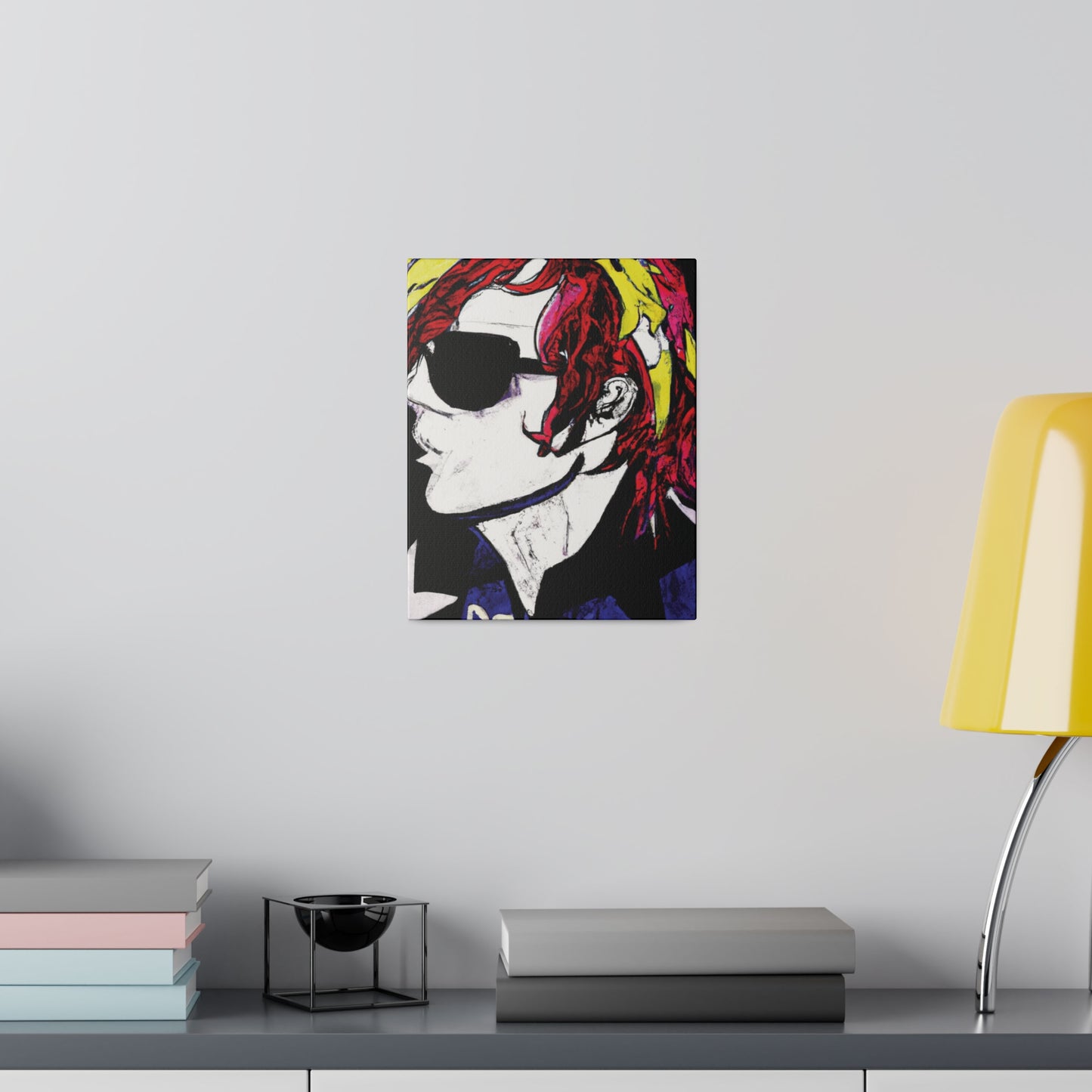 7561C - Rockstar Painting Print | Face | Abstract | Poster | Home Decor | Wall Art | Music Art | Canvas