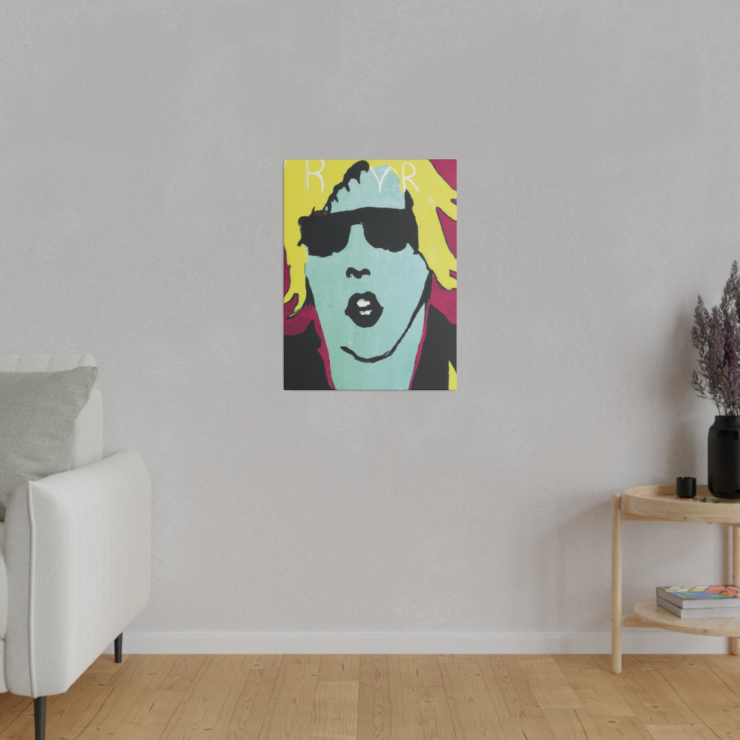 6542F - Rockstar Painting Print | Face | Abstract | Poster | Home Decor | Wall Art | Music Art | Canvas