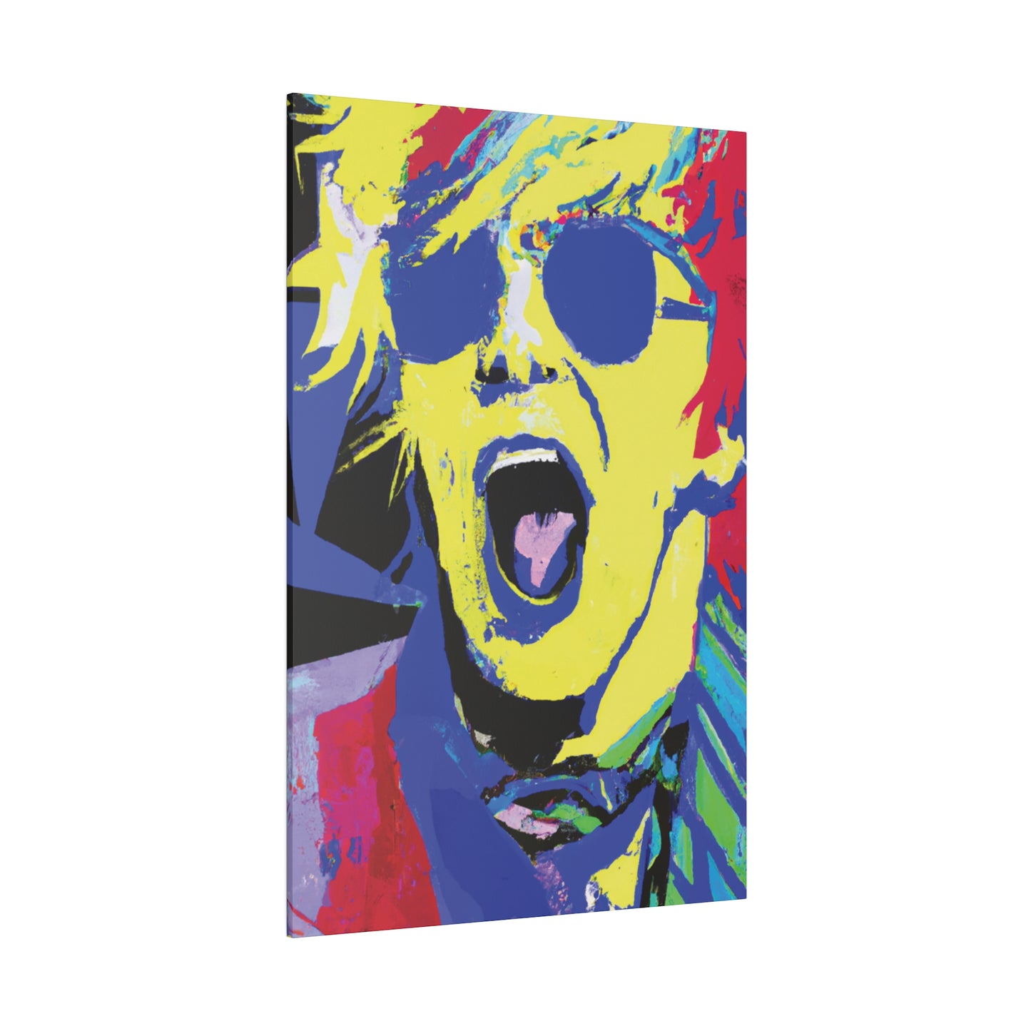 7451T - Rockstar Painting Print | Face | Abstract | Poster | Home Decor | Wall Art | Music Art | Canvas