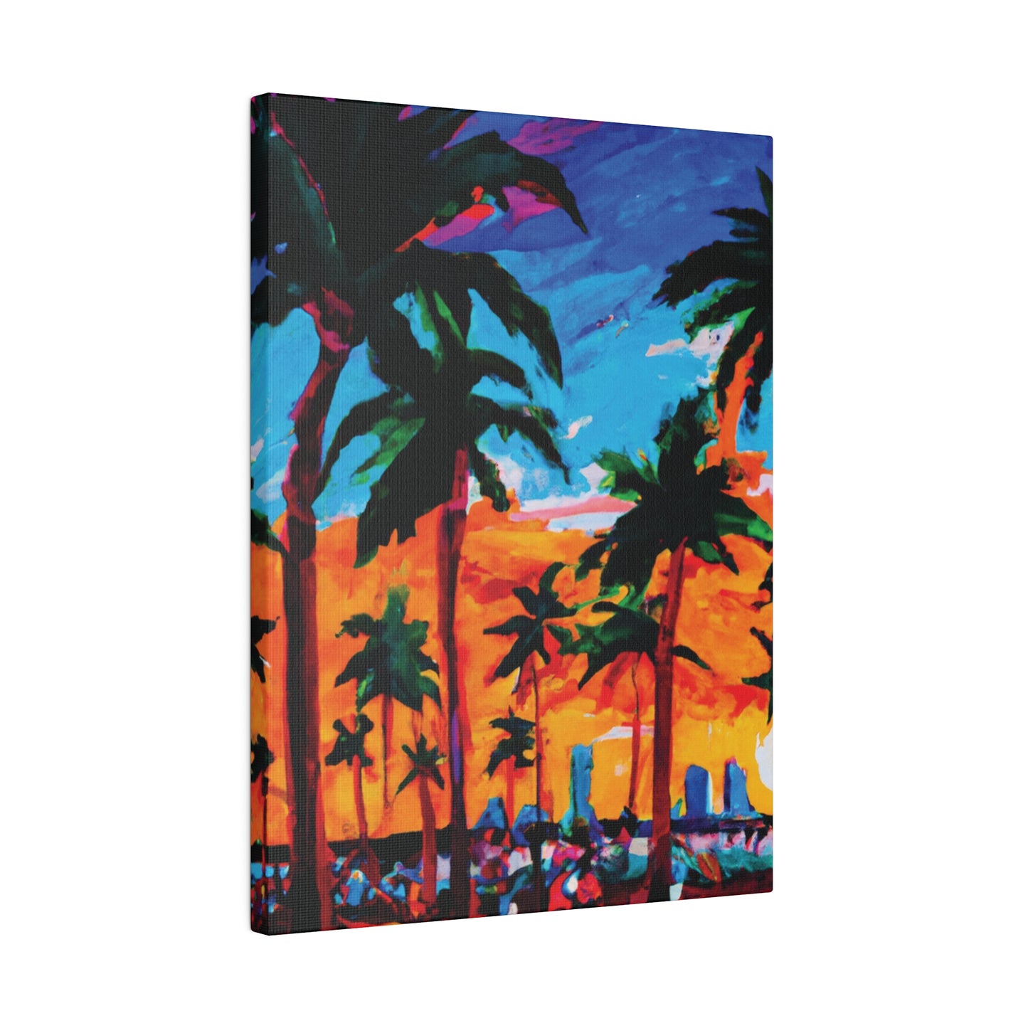 8453X - Miami Beach Sunset Painting Print | Miami | Beach | Sunset | Poster | Home Decor | Wall Art | Canvas