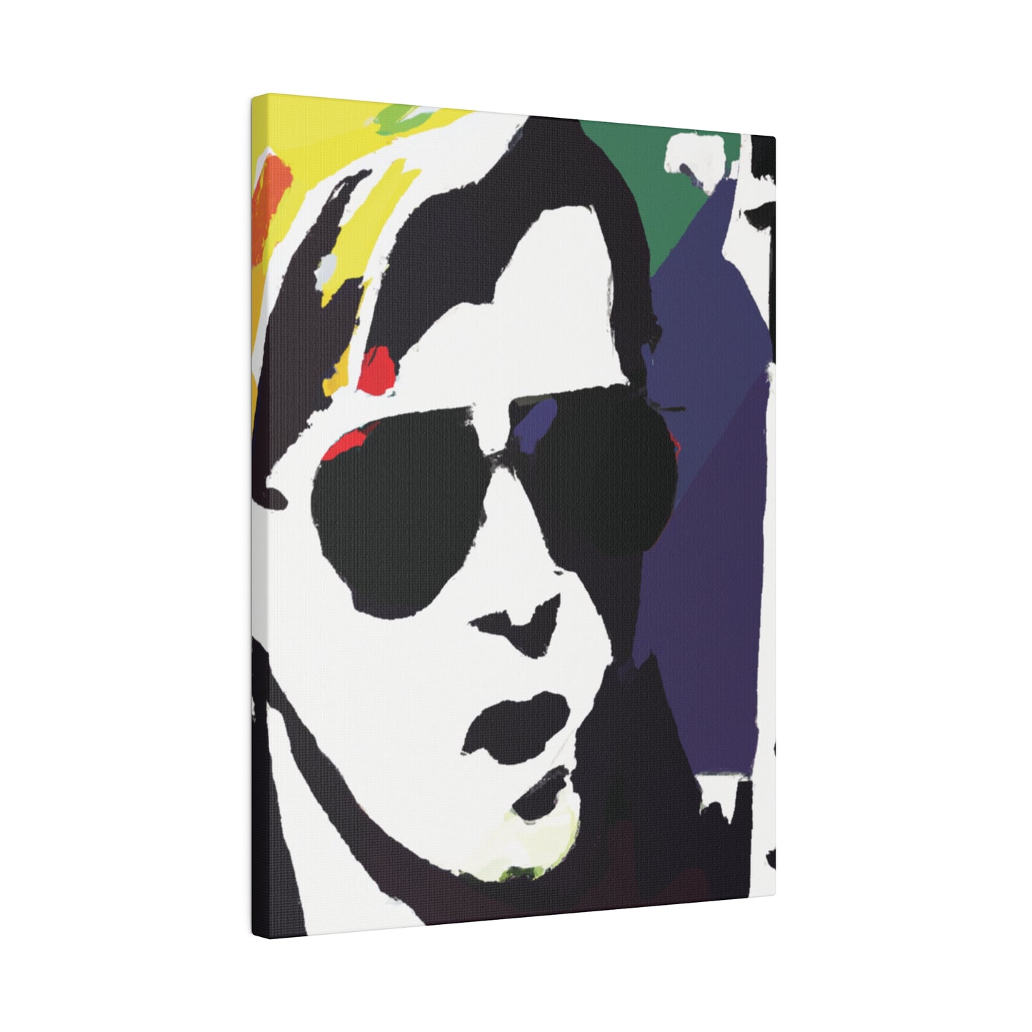3723C - Rockstar Painting Print | Face | Abstract | Poster | Home Decor | Wall Art | Music Art | Canvas