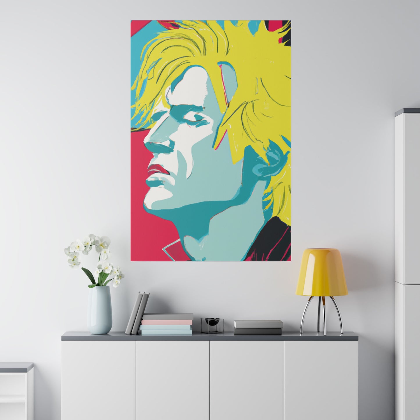 8672J - Rockstar Painting Print | Face | Abstract | Poster | Home Decor | Wall Art | Music Art | Canvas