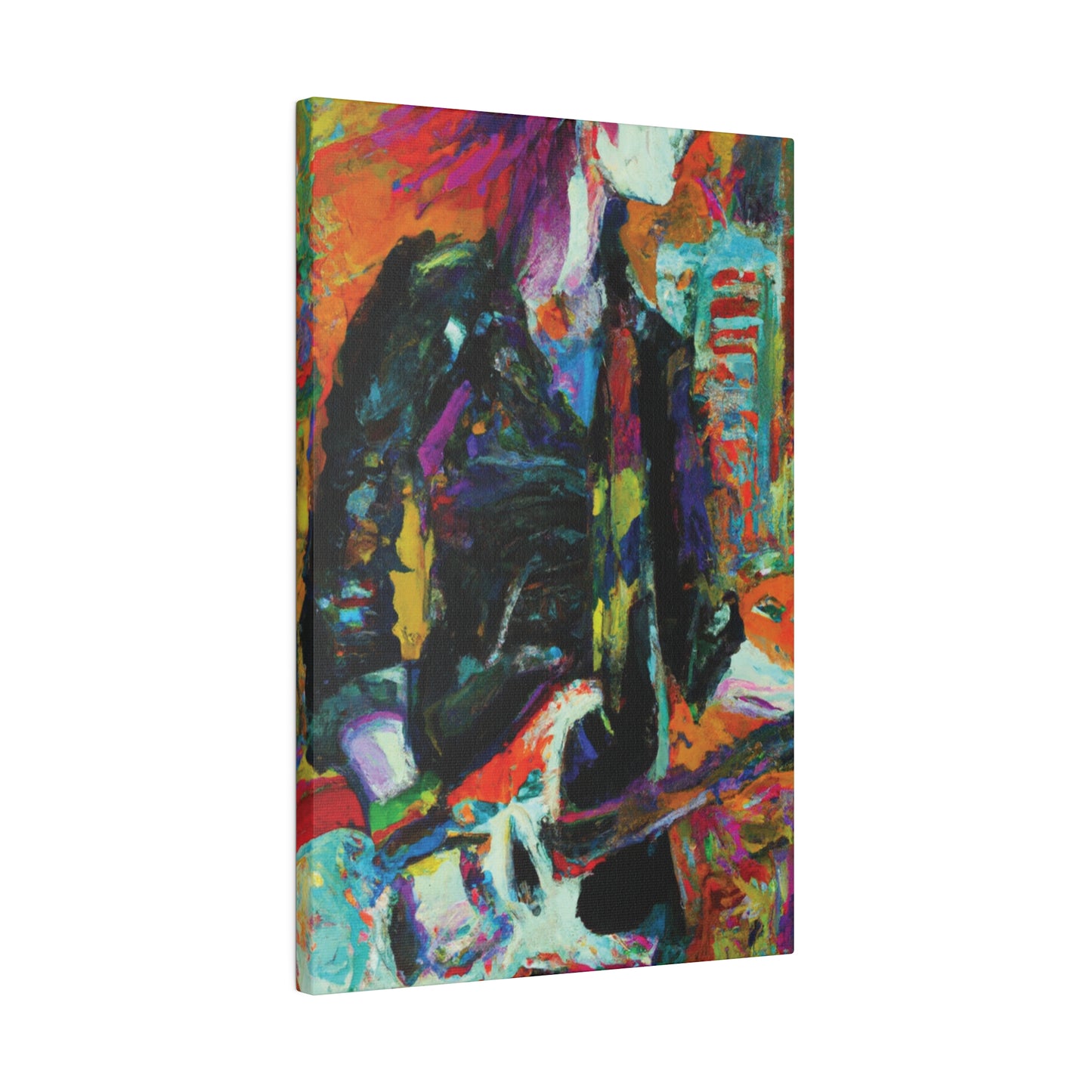8673Z - Rockstar Oil Painting Style Print | Poster | Home Decor | Wall Art | Music Art | Canvas