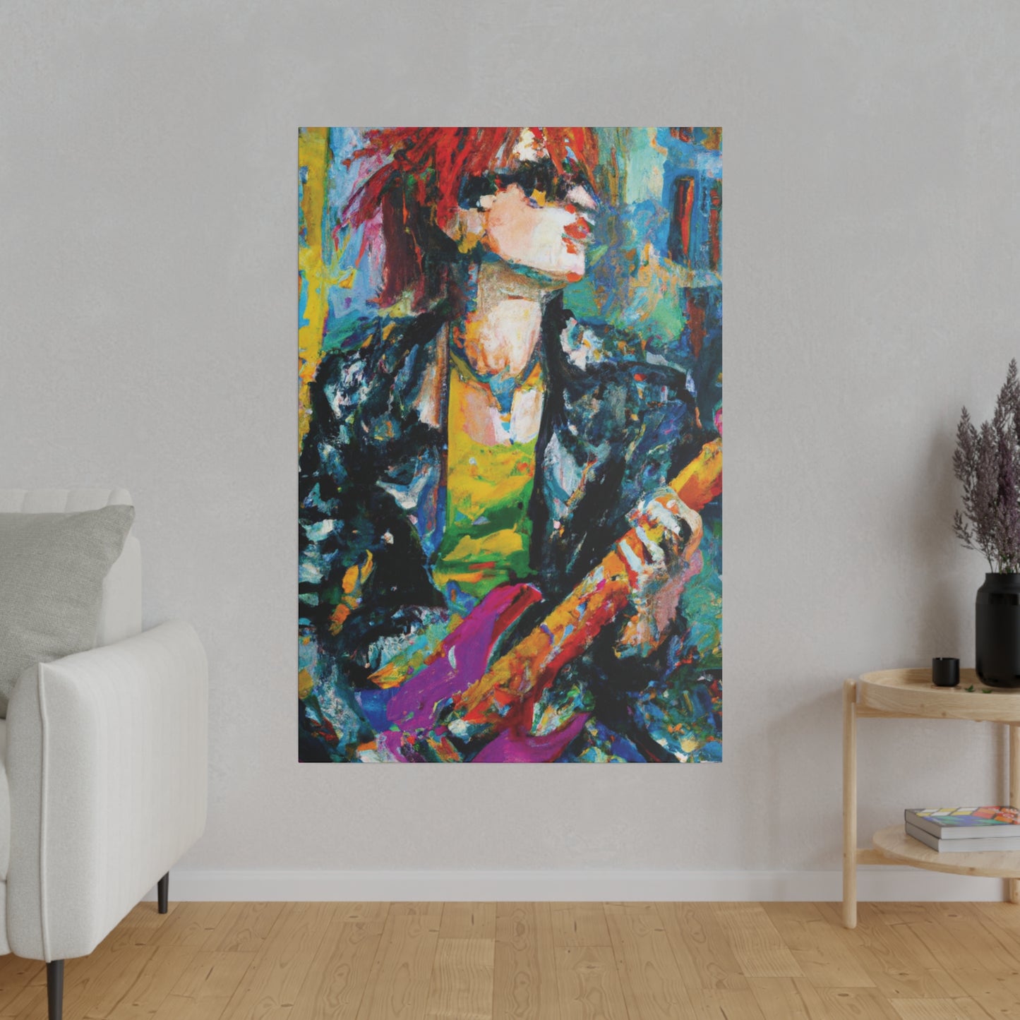 4638F - Rockstar Oil Painting Style Print | Poster | Home Decor | Wall Art | Music Art | Canvas