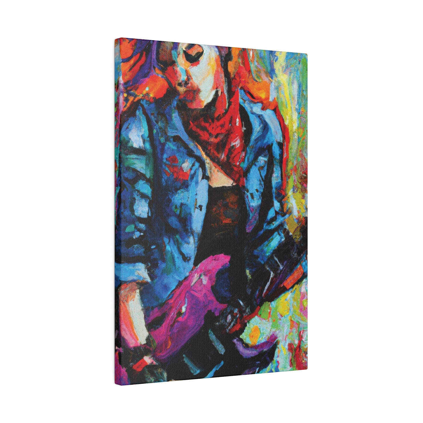 9531Q - Rockstar Oil Painting Style Print | Poster | Home Decor | Wall Art | Music Art | Canvas