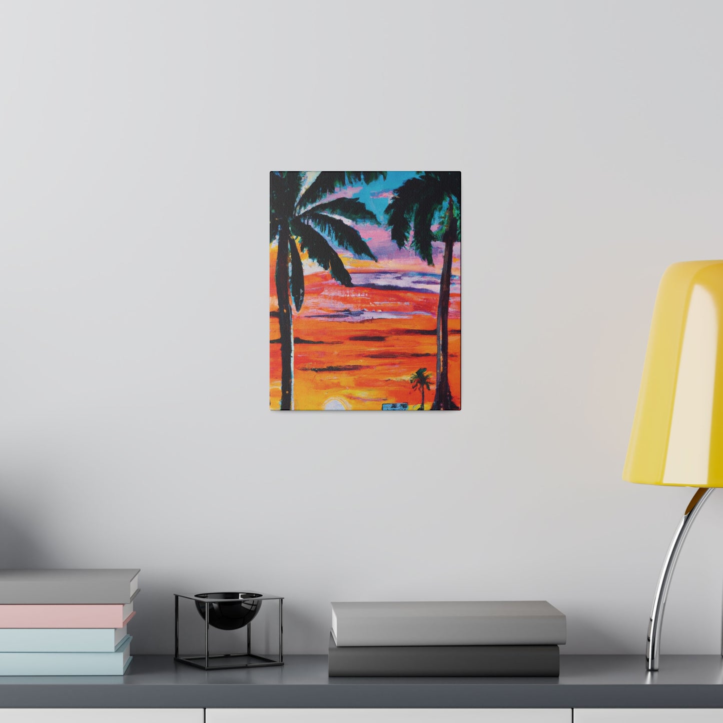 7358V - Miami Beach Sunset Painting Print | Miami | Beach | Sunset | Poster | Home Decor | Wall Art | Canvas