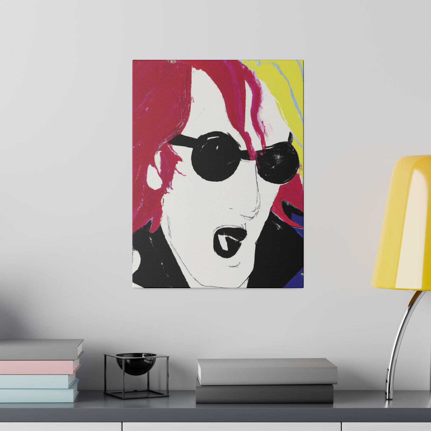 6485Q - Rockstar Painting Print | Face | Abstract | Poster | Home Decor | Wall Art | Music Art | Canvas