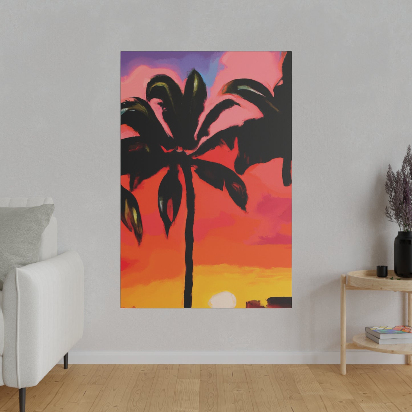 8093Z - Miami Beach Sunset Painting Print | Miami | Beach | Sunset | Poster | Home Decor | Wall Art | Canvas