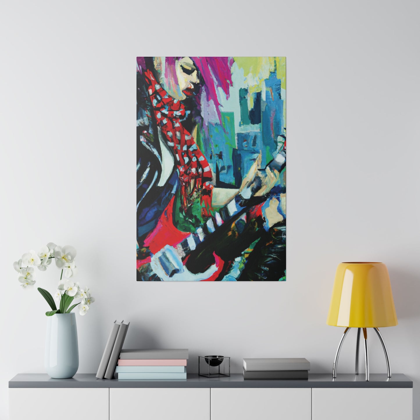 6718A - Rockstar Oil Painting Style Print | Poster | Home Decor | Wall Art | Music Art | Canvas