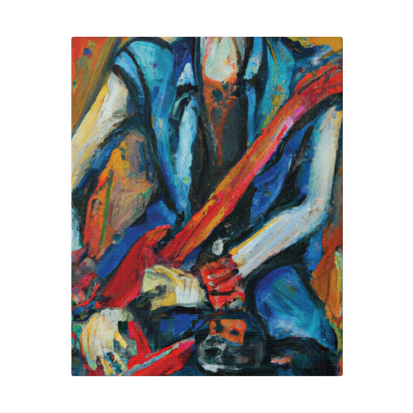 3B67 - Rockstar Oil Painting Style Print | Poster | Home Decor | Wall Art | Music Art | Canvas