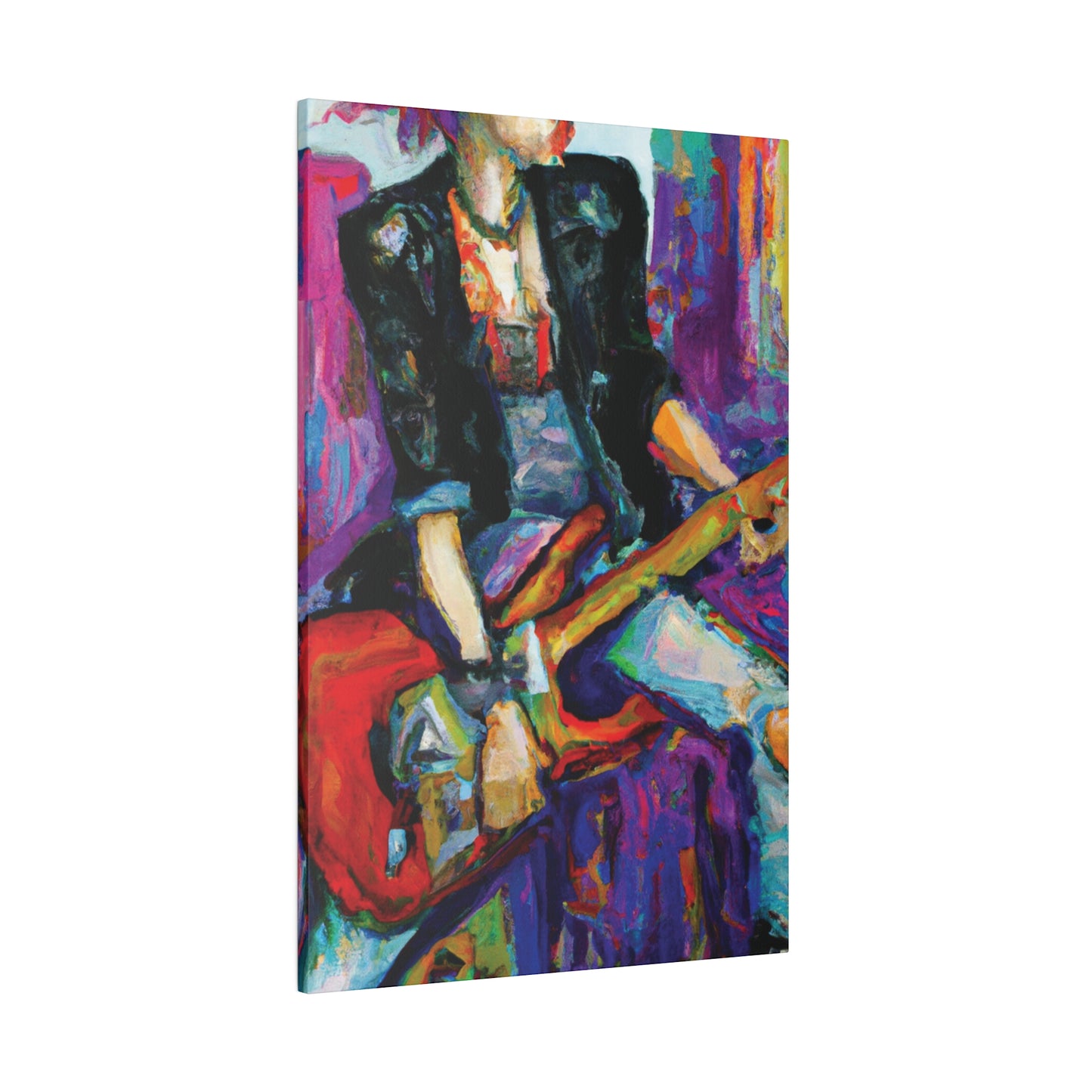 6268K - Rockstar Oil Painting Style Print | Poster | Home Decor | Wall Art | Music Art | Canvas