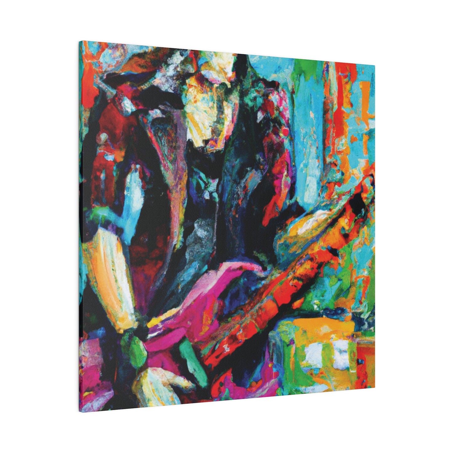 5003E - Rockstar Oil Painting Style Print | Poster | Home Decor | Wall Art | Music Art | Canvas