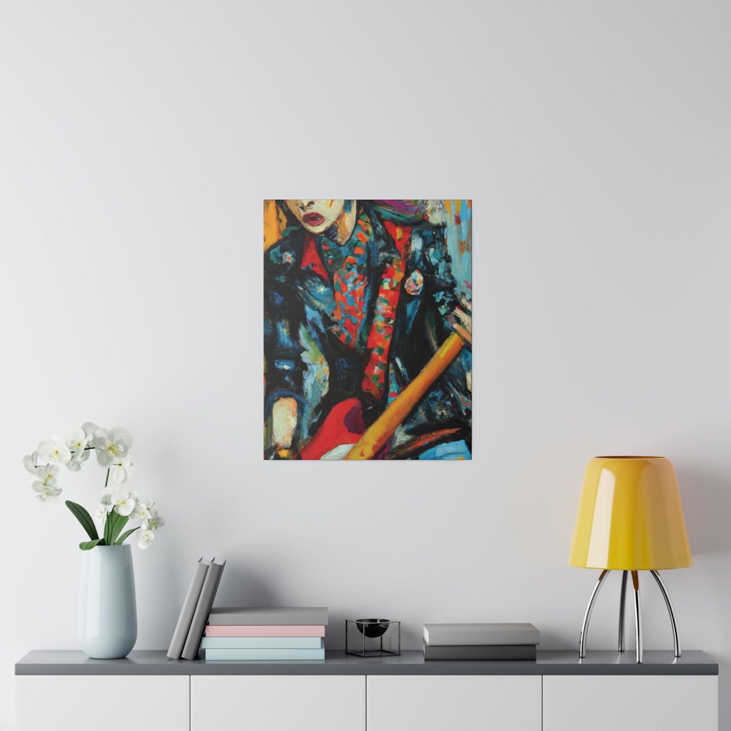 9697B - Rockstar Oil Painting Style Print | Poster | Home Decor | Wall Art | Music Art | Canvas