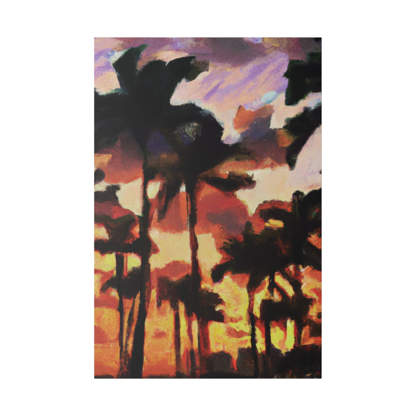 8396Z - Miami Beach Sunset Painting Print | Miami | Beach | Sunset | Poster | Home Decor | Wall Art | Canvas