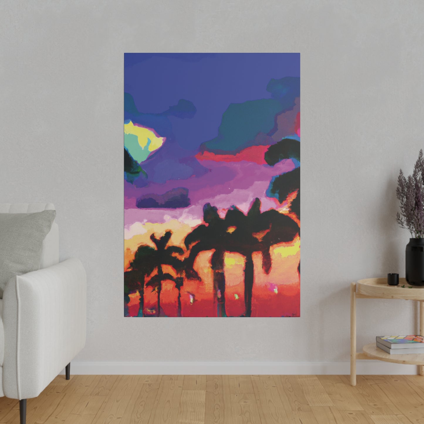 2520H - Miami Beach Sunset Painting Print | Miami | Beach | Sunset | Poster | Home Decor | Wall Art | Canvas