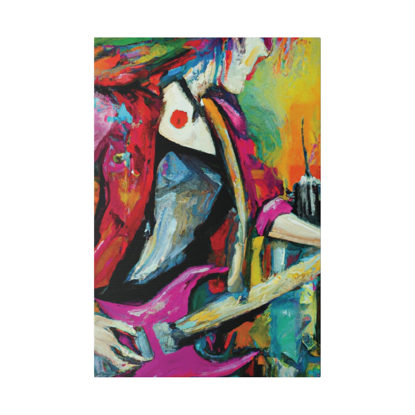 6731X - Rockstar Oil Painting Style Print | Poster | Home Decor | Wall Art | Music Art | Canvas