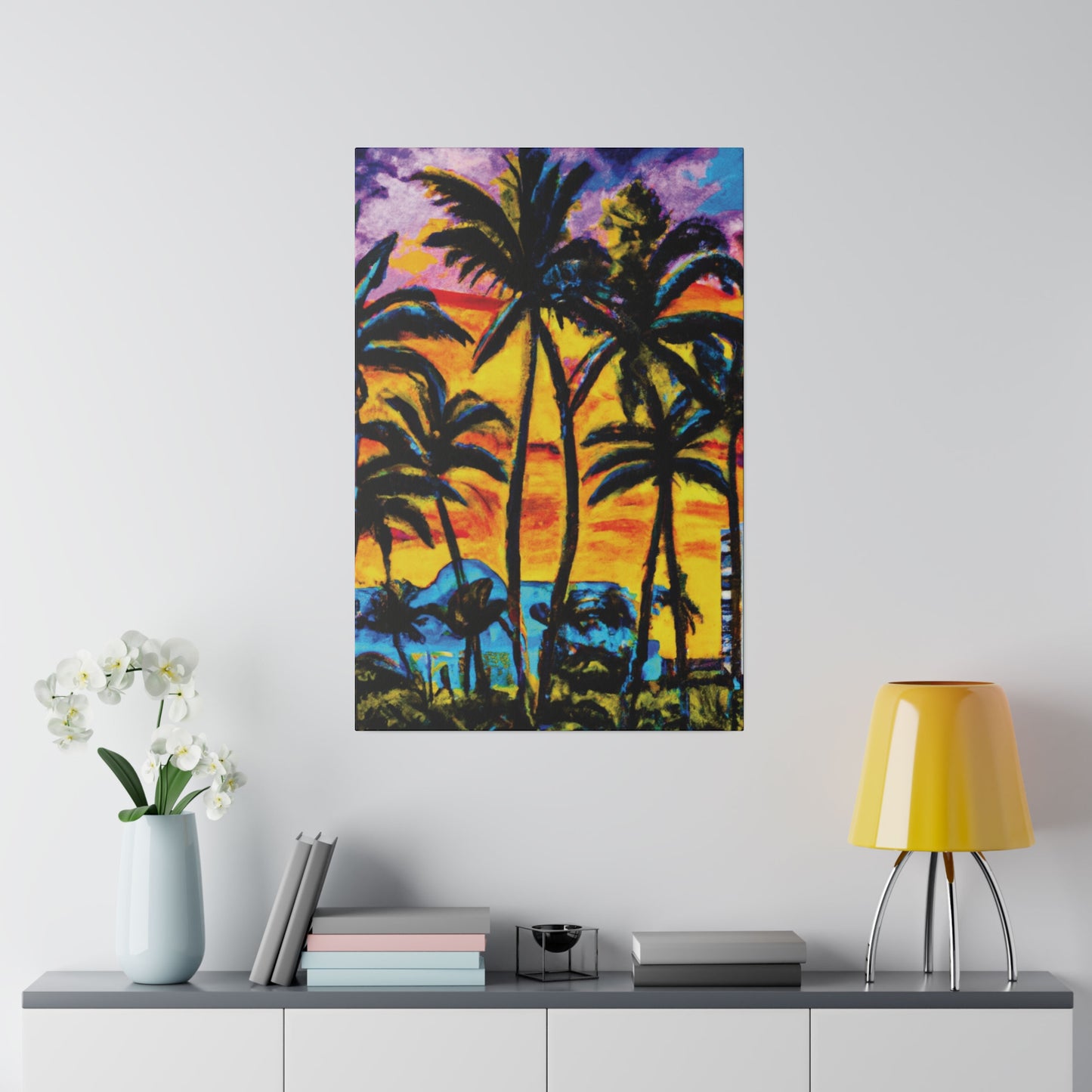 5378U - Miami Beach Sunset Painting Print | Miami | Beach | Sunset | Poster | Home Decor | Wall Art | Canvas