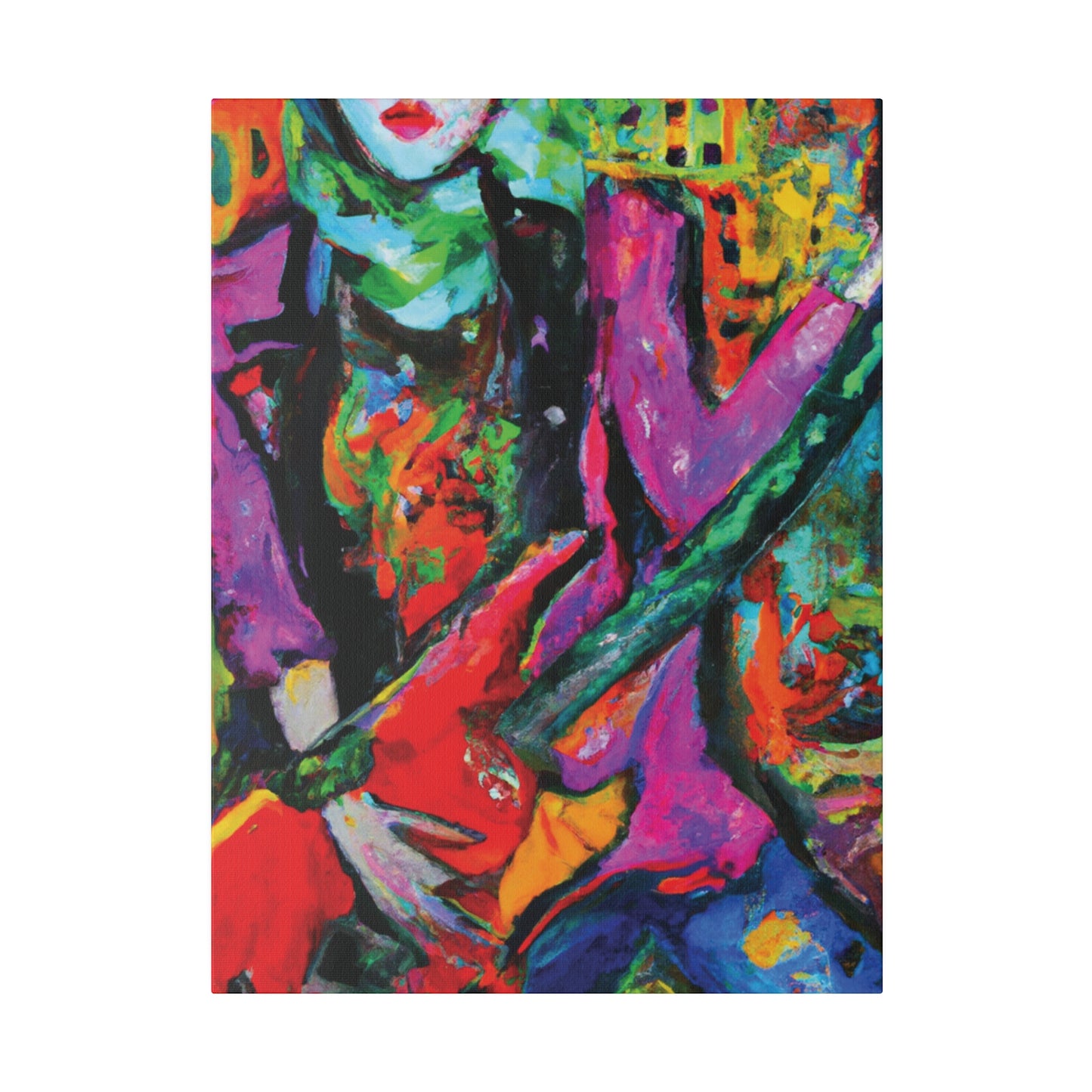 3861D - Rockstar Oil Painting Style Print | Poster | Home Decor | Wall Art | Music Art | Canvas