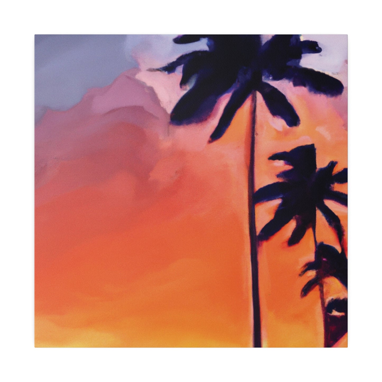 8625A - Miami Beach Sunset Painting Print | Miami | Beach | Sunset | Poster | Home Decor | Wall Art | Canvas