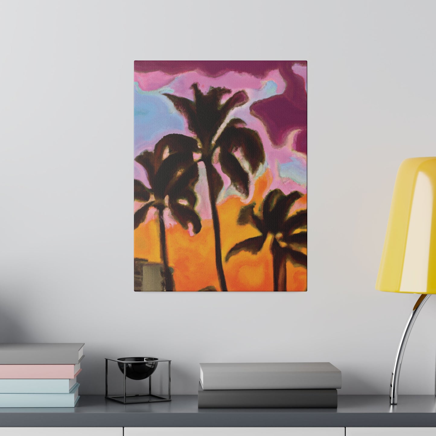 6721C - Miami Beach Sunset Painting Print | Miami | Beach | Sunset | Poster | Home Decor | Wall Art | Canvas