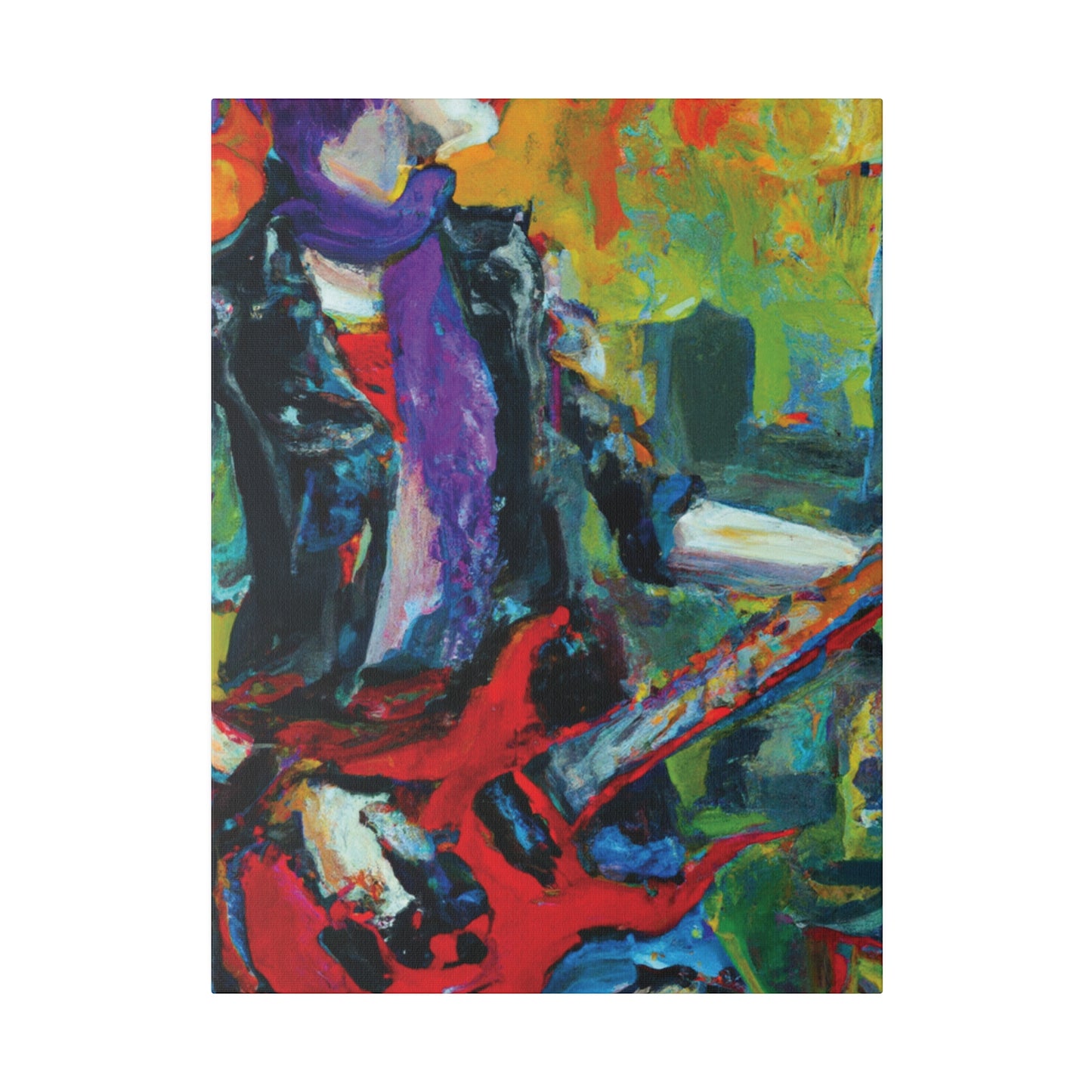9823K - Rockstar Oil Painting Style Print | Poster | Home Decor | Wall Art | Music Art | Canvas