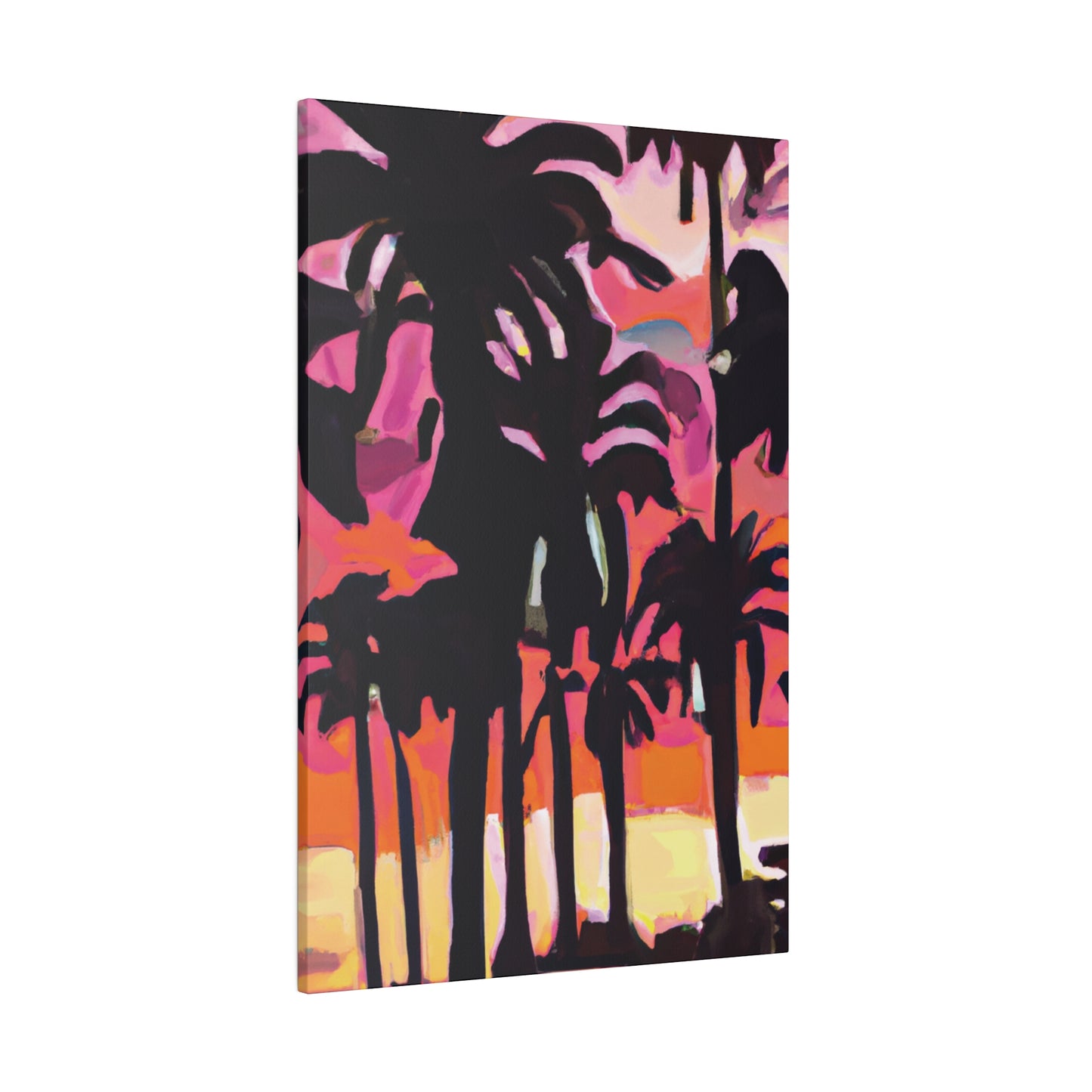 8741N - Miami Beach Sunset Painting Print | Miami | Beach | Sunset | Poster | Home Decor | Wall Art | Canvas
