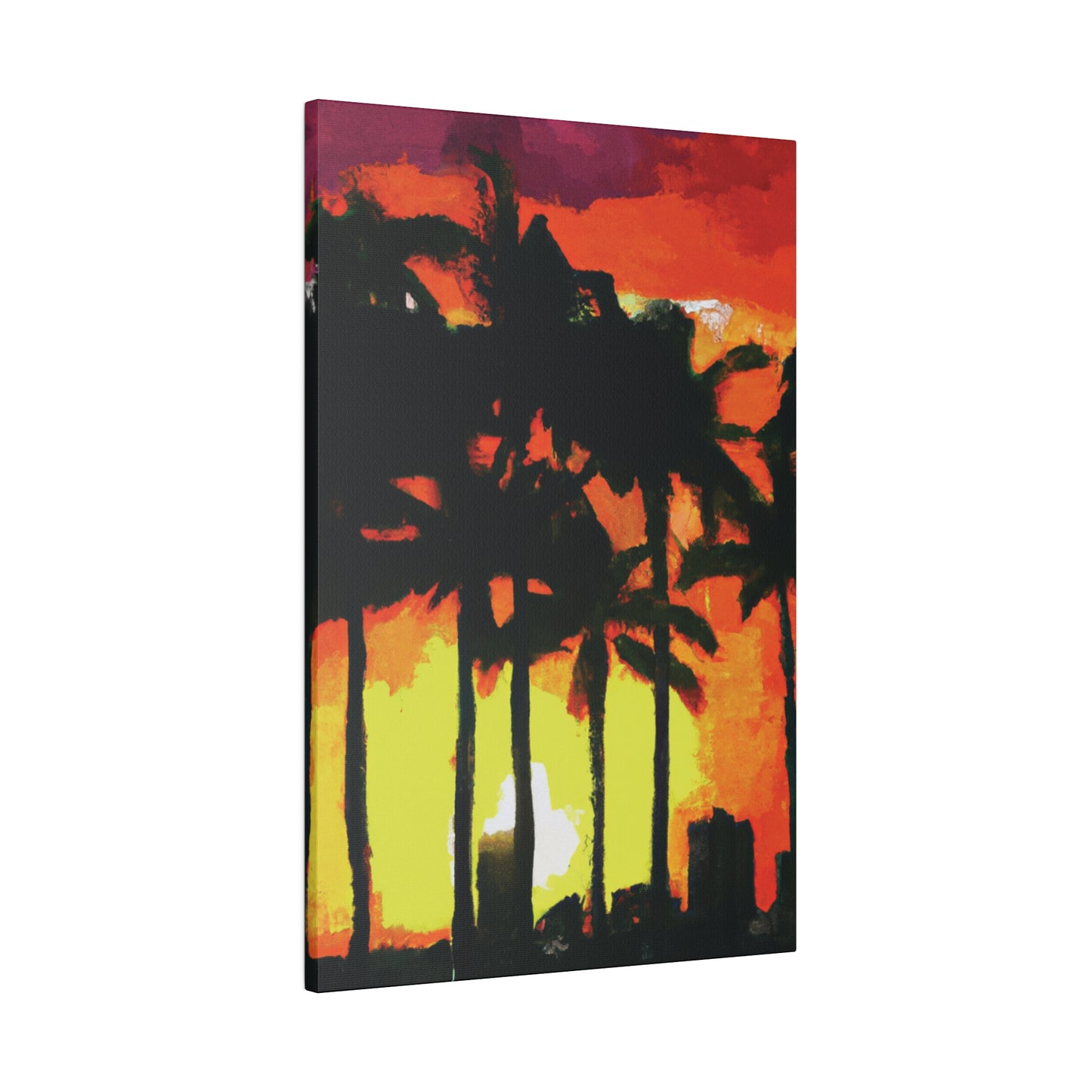 8291L - Miami Beach Sunset Painting Print | Miami | Beach | Sunset | Poster | Home Decor | Wall Art | Canvas