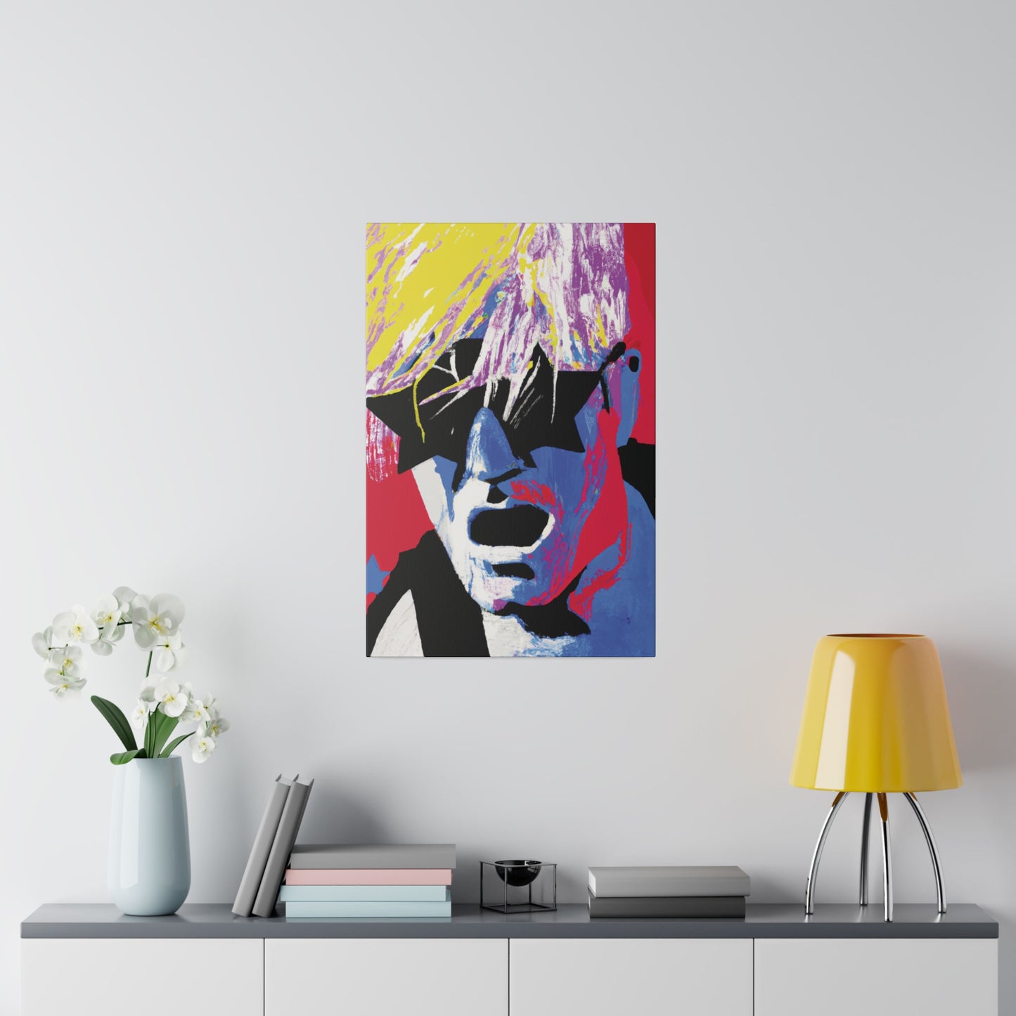 4837X - Rockstar Painting Print | Face | Abstract | Poster | Home Decor | Wall Art | Music Art | Canvas