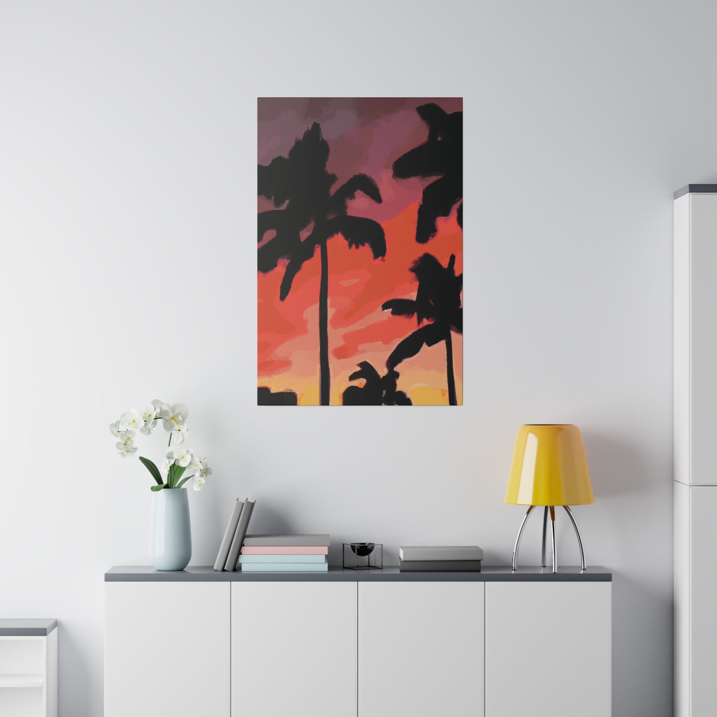 9324K - Miami Beach Sunset Painting Print | Miami | Beach | Sunset | Poster | Home Decor | Wall Art | Canvas