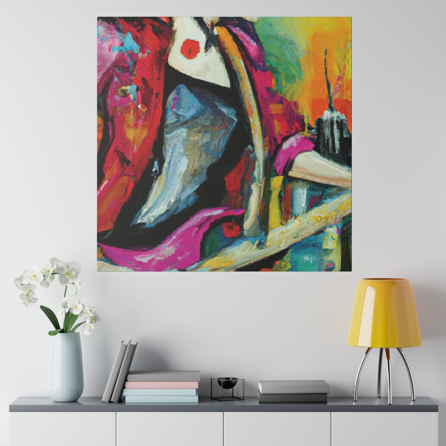 6731X - Rockstar Oil Painting Style Print | Poster | Home Decor | Wall Art | Music Art | Canvas