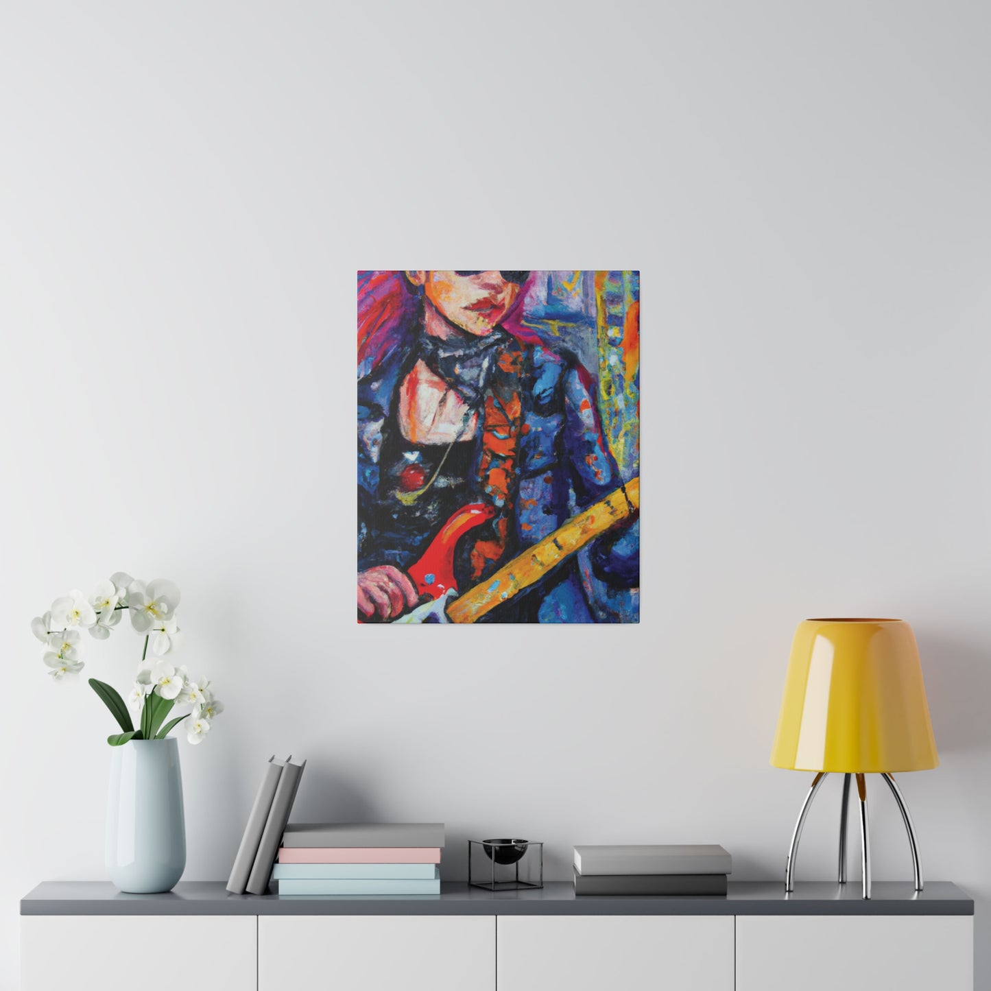 9231K - Rockstar Oil Painting Style Print | Poster | Home Decor | Wall Art | Music Art | Canvas
