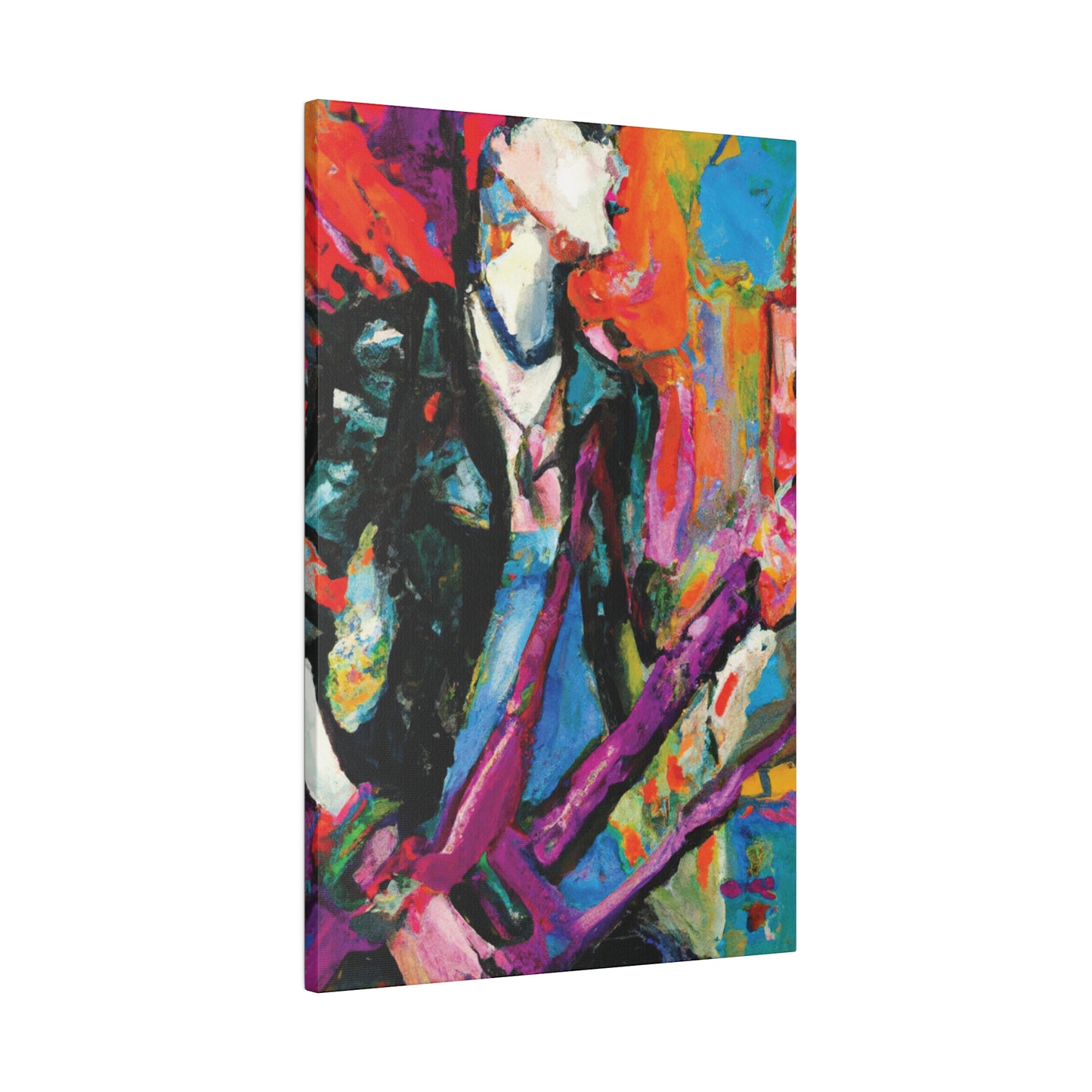 675Y - Rockstar Oil Painting Style Print | Poster | Home Decor | Wall Art | Music Art | Canvas