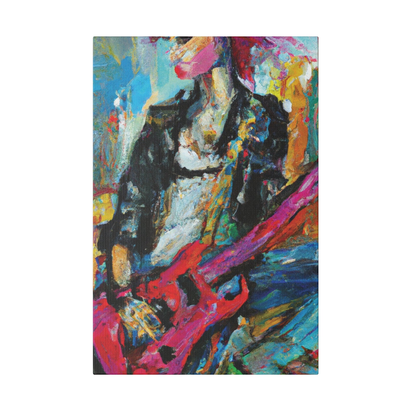 472O - Rockstar Oil Painting Style Print | Poster | Home Decor | Wall Art | Music Art | Canvas